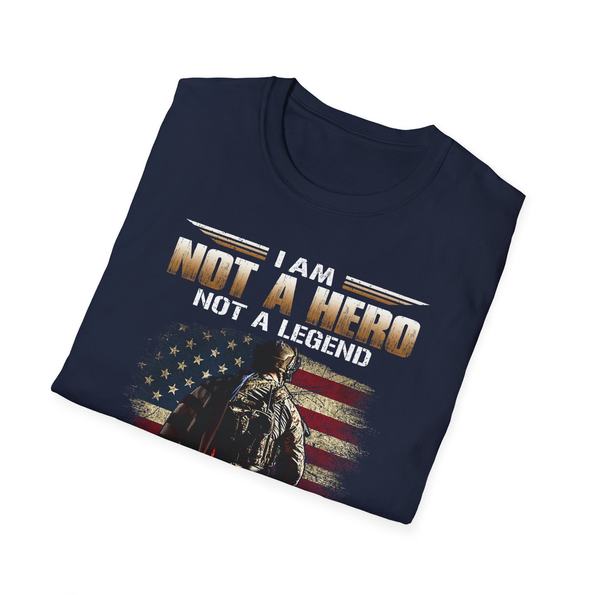 I Am Not a Hero I Am a U.S. Veteran T-Shirt | American Flag Soldier Tee