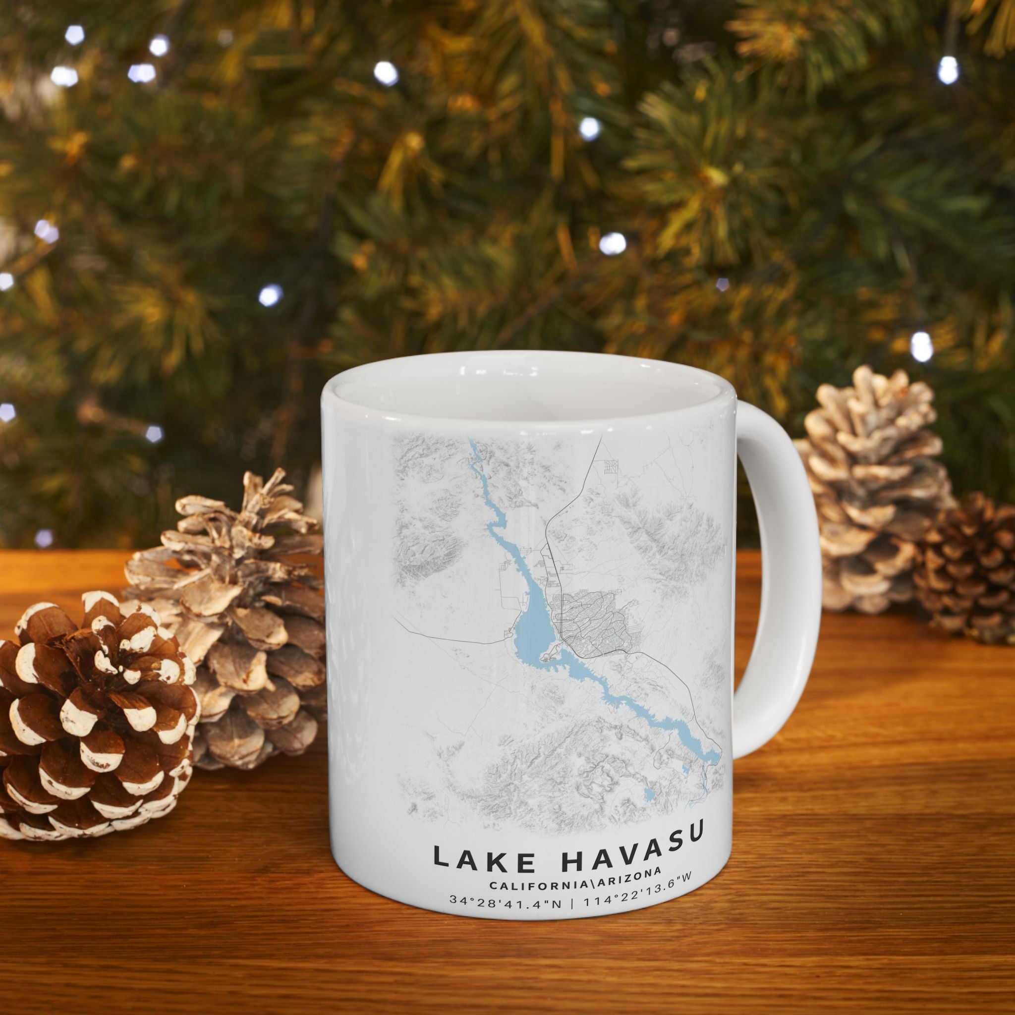 Lake Havasu Map Mug | Ceramic 11oz or 15oz, Lake Map Coffee Cup