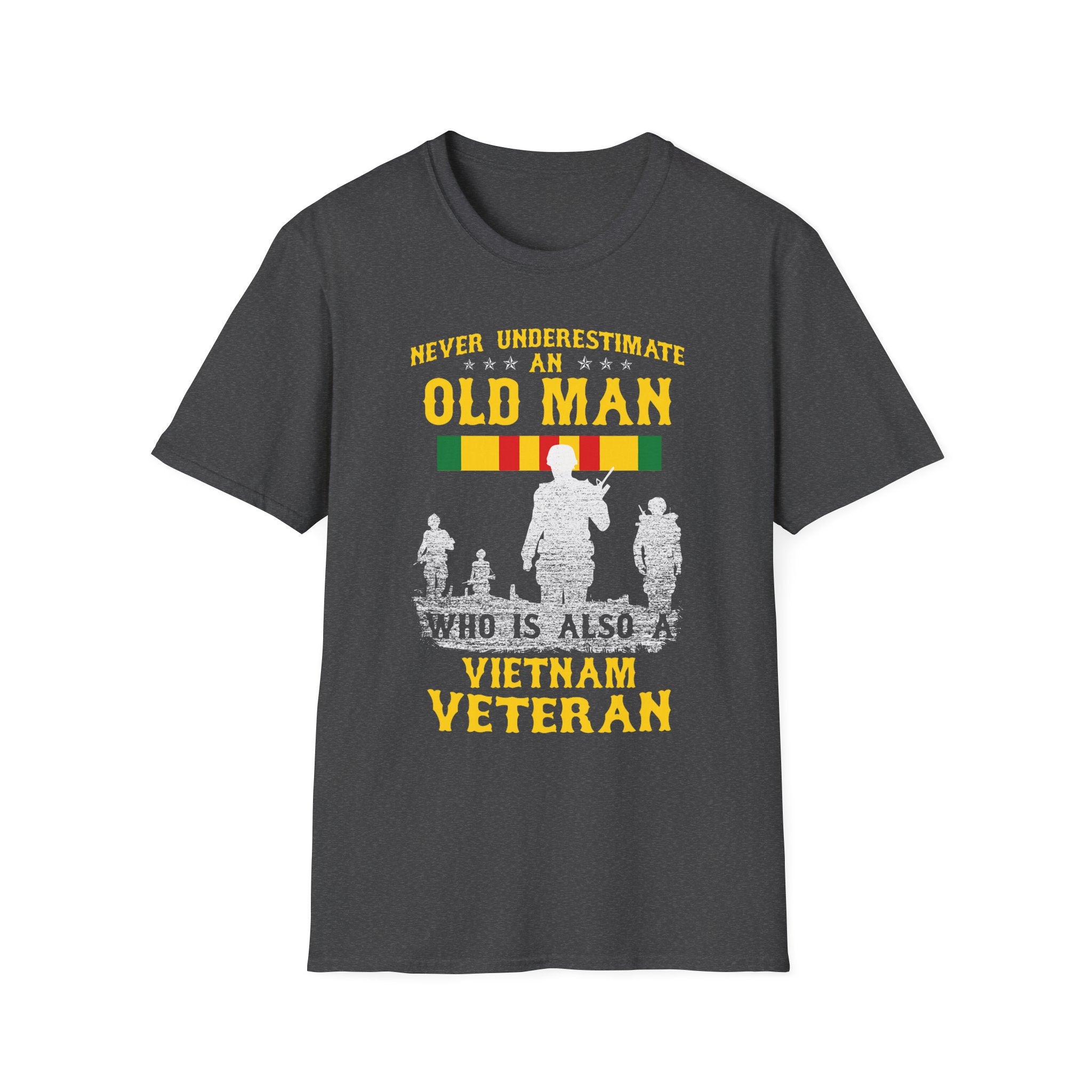 Never Underestimate an Old Man Who Is Also Vietnam Veteran T-Shirt | Military Tribute