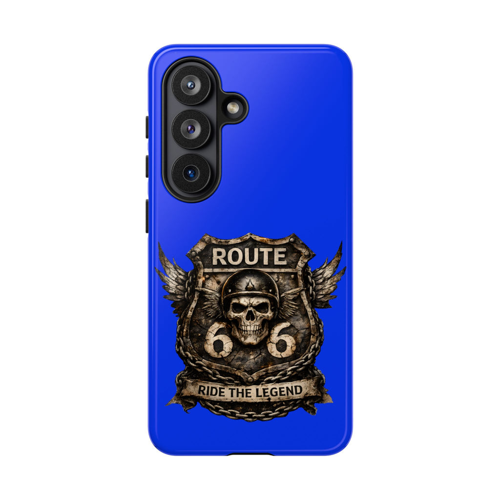 Route 66 Skull Helmet phone case | Motorcycle emblem, Ride the Legend