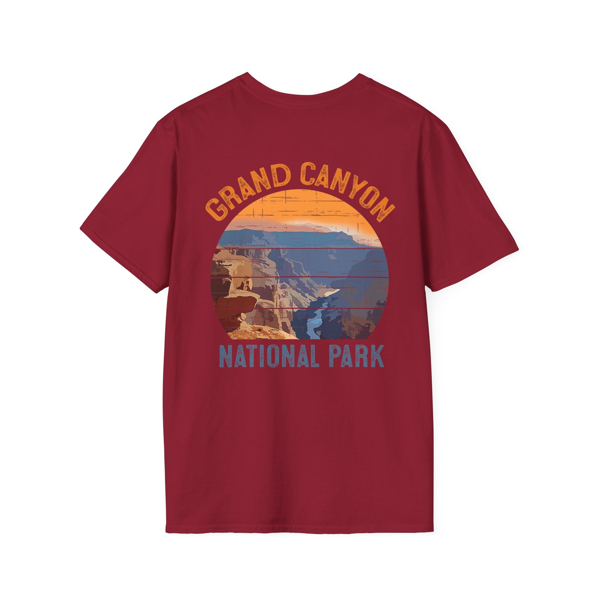 Grand Canyon Retro Sunset T-Shirt | Printed Front and Back National Park Landscape