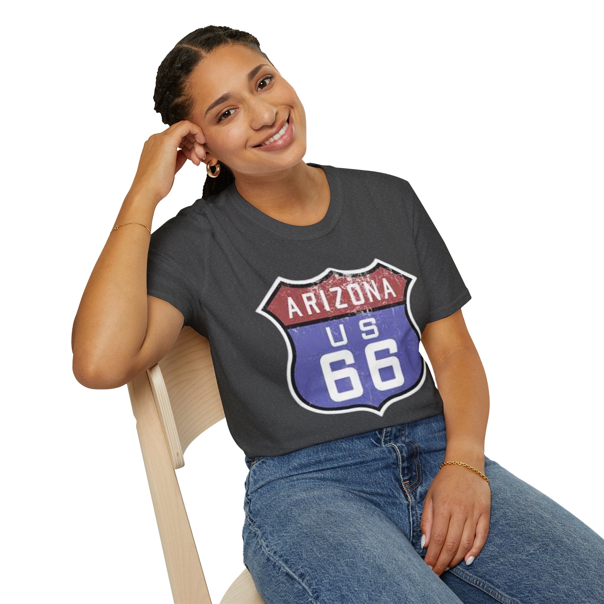 Arizona US 66 Shield T-Shirt | Route 66 Vintage Sign Tee
