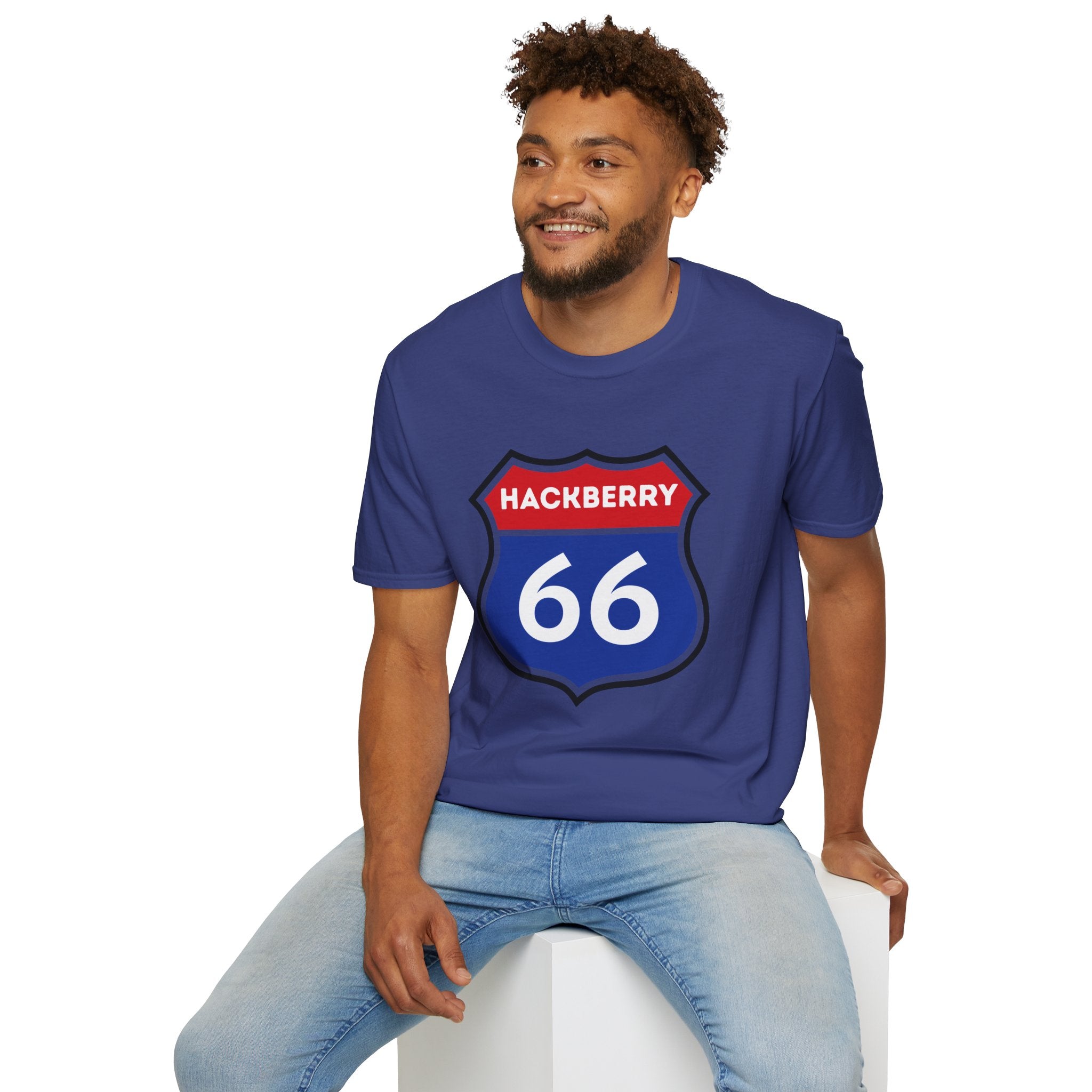 Hackberry 66 Shield T-Shirt | Route 66 Road Sign Tee