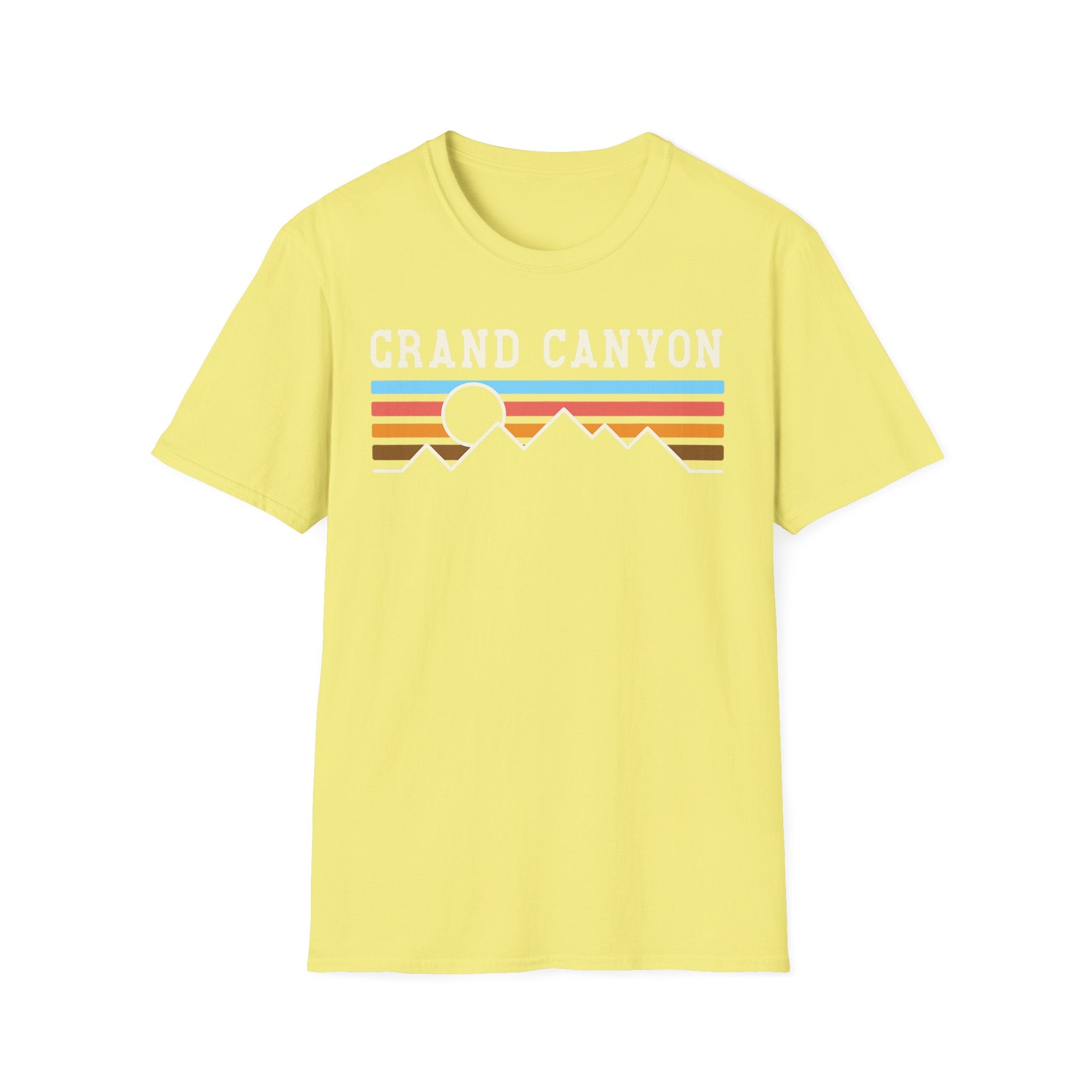 Grand Canyon Retro Sunset T-Shirt | Printed Front and Back National Park Landscape