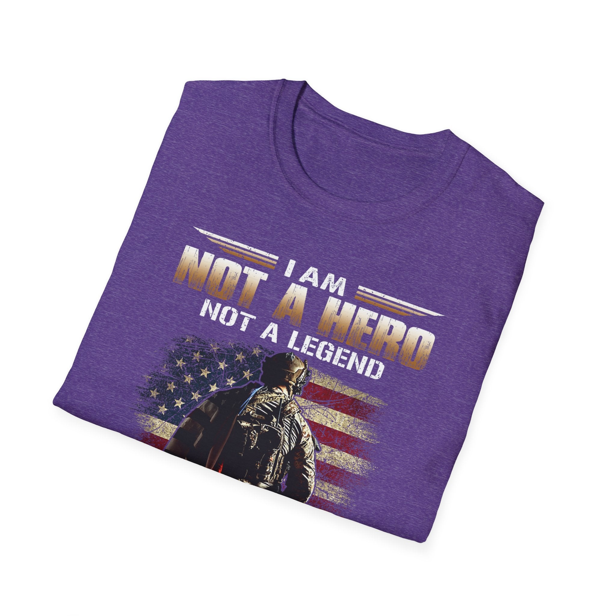 I Am Not a Hero I Am a U.S. Veteran T-Shirt | American Flag Soldier Tee