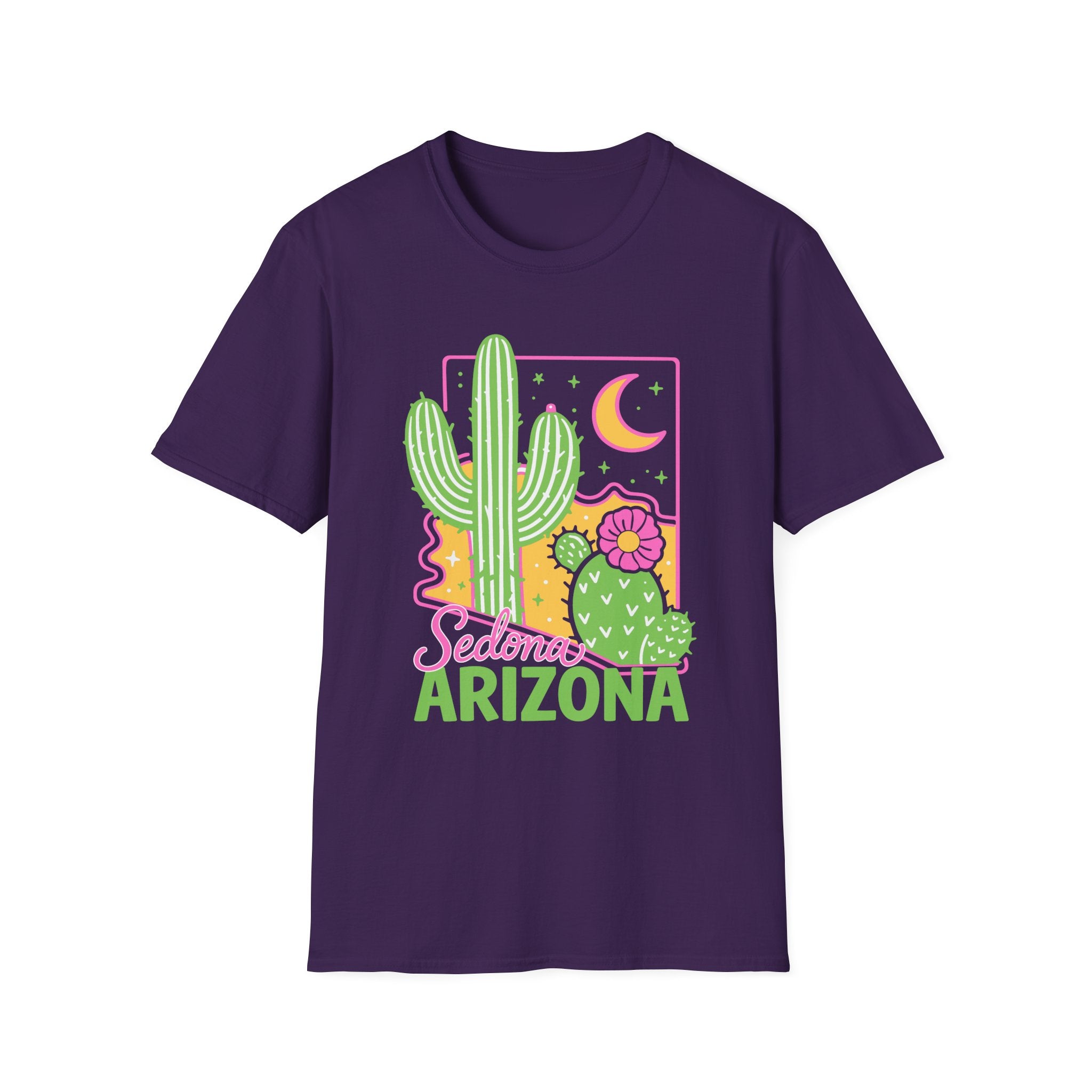 Sedona Arizona Cactus Graphic T-Shirt | Desert Floral Tee