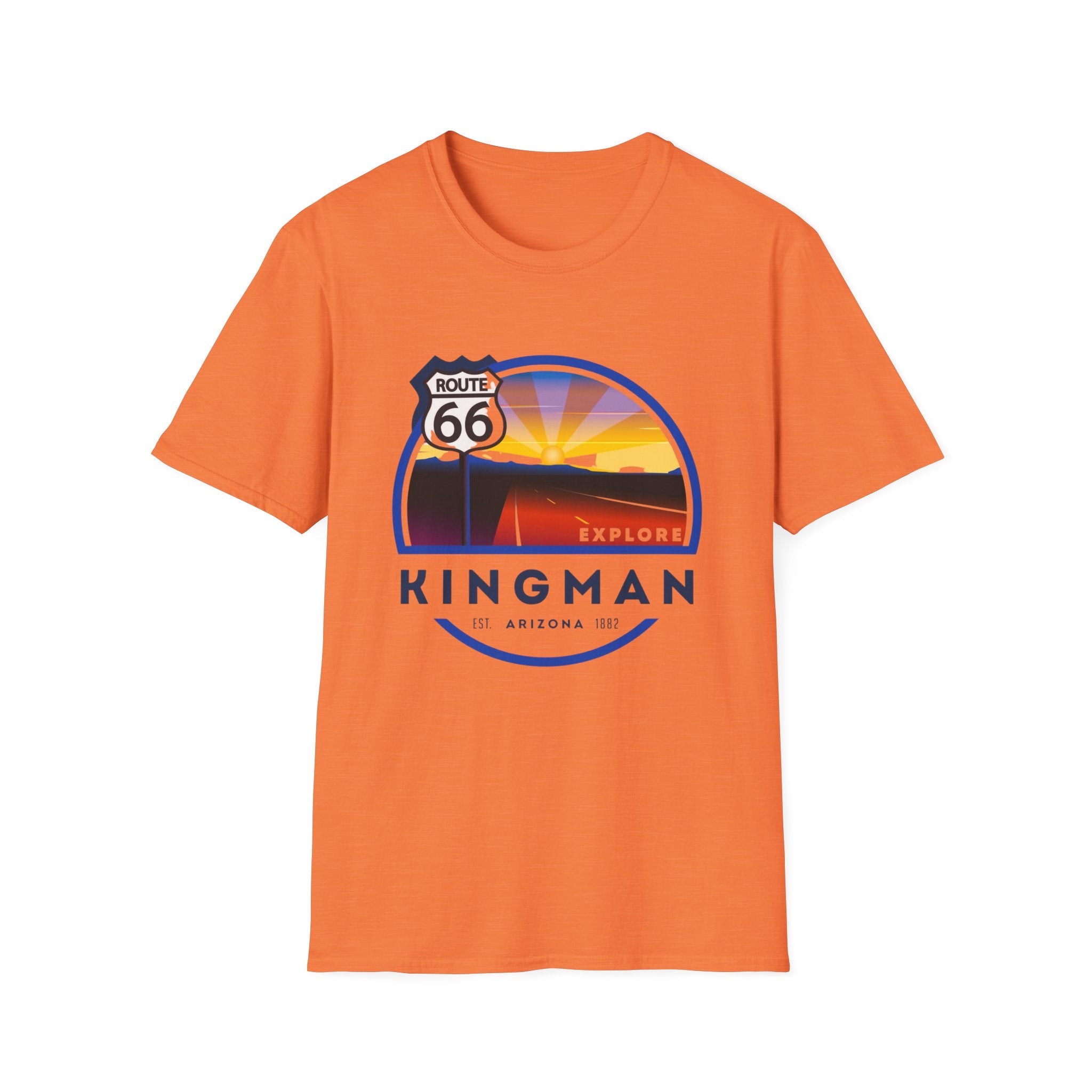Route 66 City of Kingman Arizona Softstyle T-Shirt, Men Women Unisex Tee, Travel Souvenir Shirt, Vintage Road Trip Graphic Top, Retro