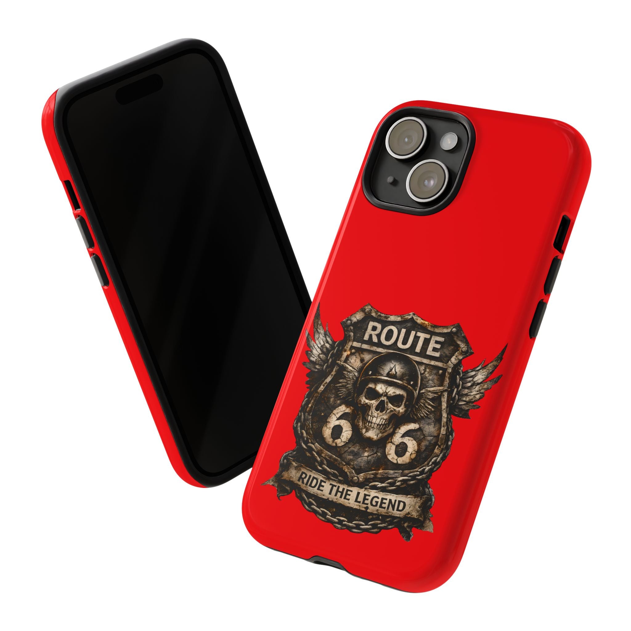 Route 66 Skull Helmet phone case | Motorcycle emblem, Ride the Legend