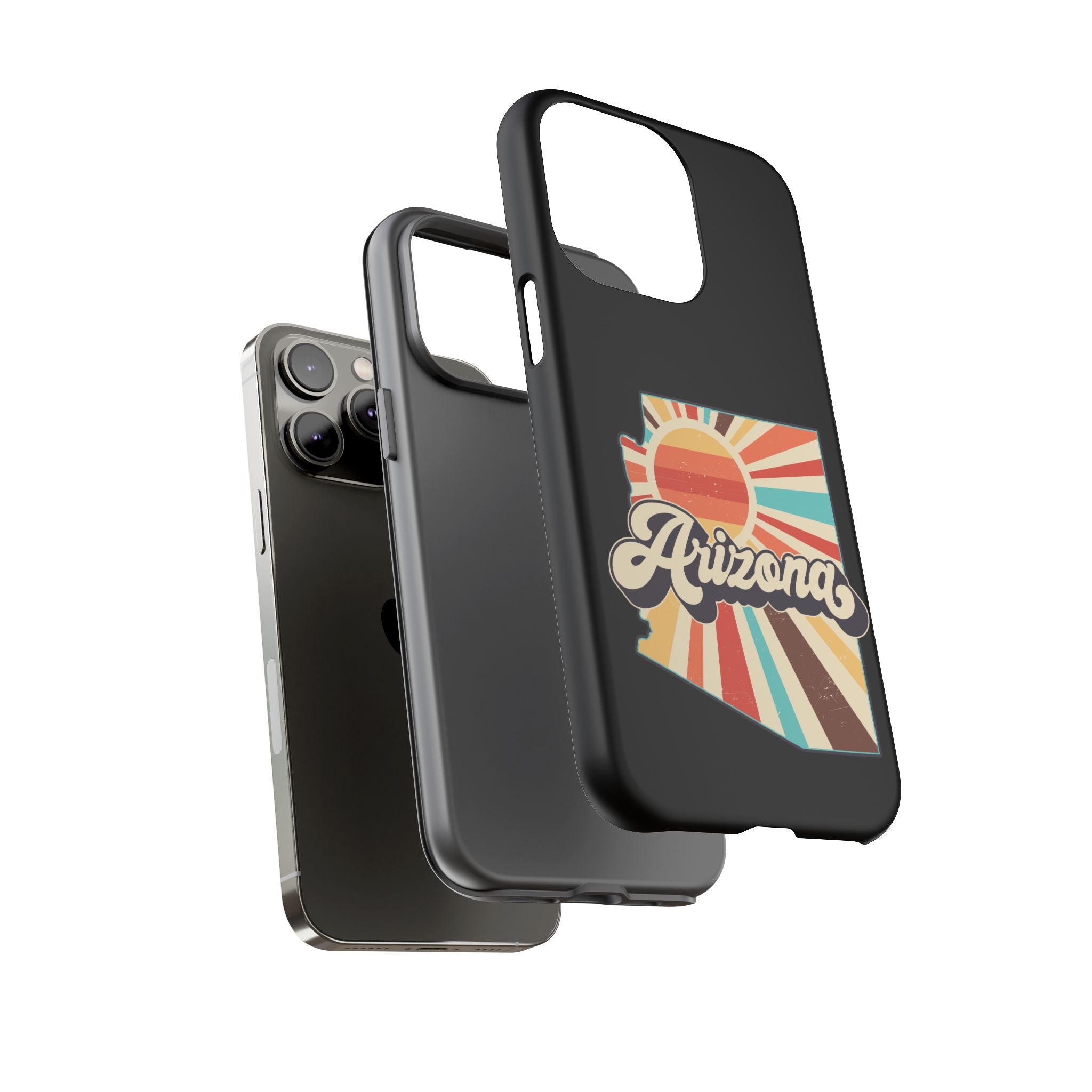 Arizona State Outline Retro Sunset Phone Case | AZ Tough Case