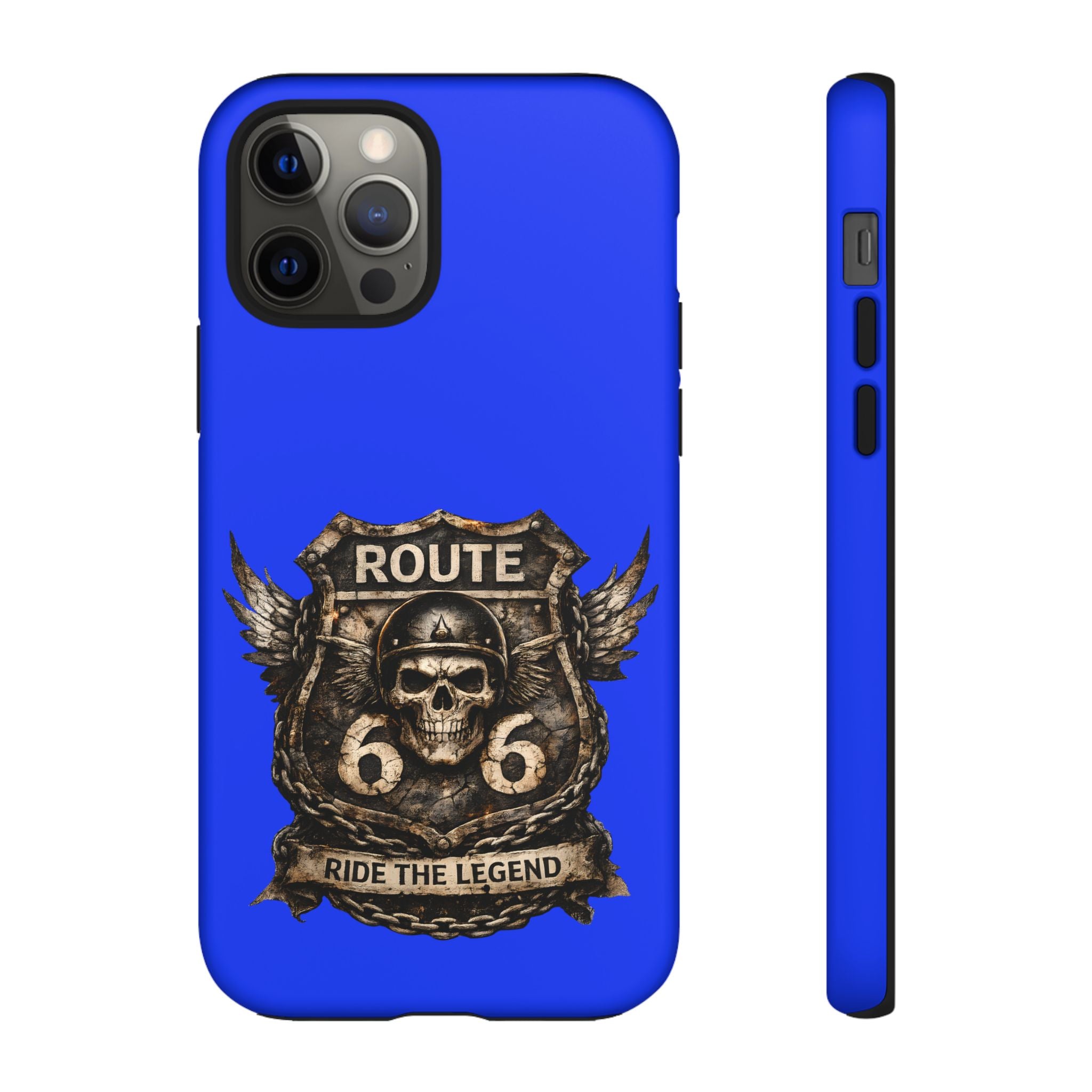 Route 66 Skull Helmet phone case | Motorcycle emblem, Ride the Legend