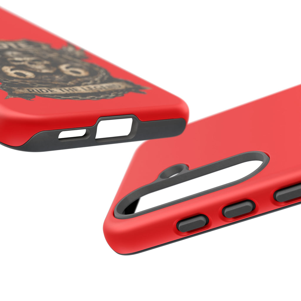 Route 66 Skull Helmet phone case | Motorcycle emblem, Ride the Legend