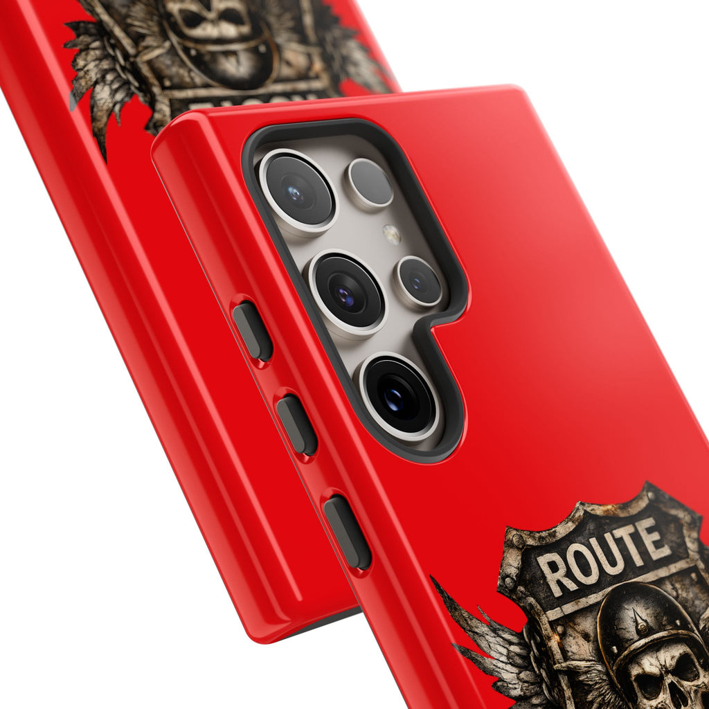 Route 66 Skull Helmet phone case | Motorcycle emblem, Ride the Legend