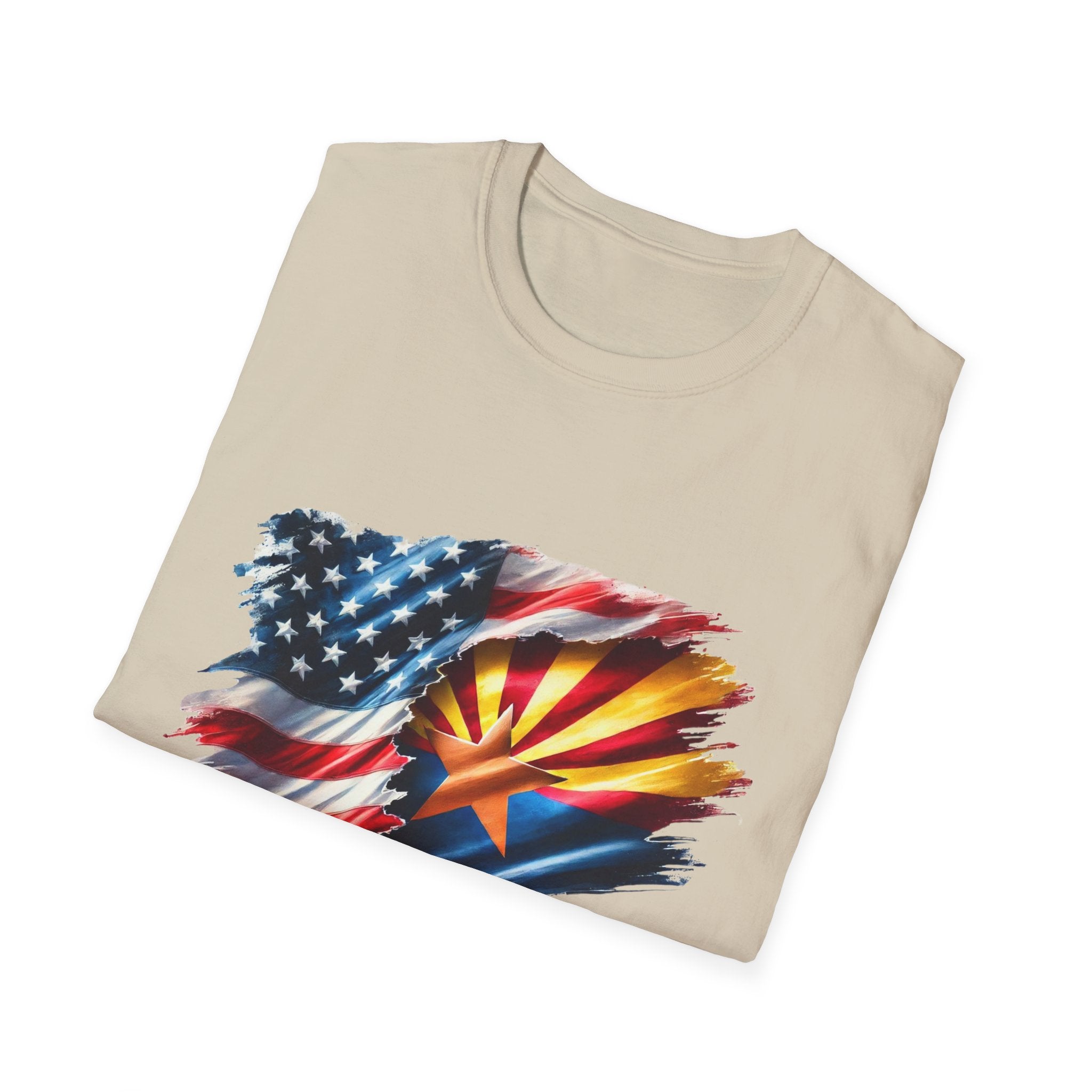 Arizona Flag with American Flag T-Shirt | Patriotic State Pride Tee