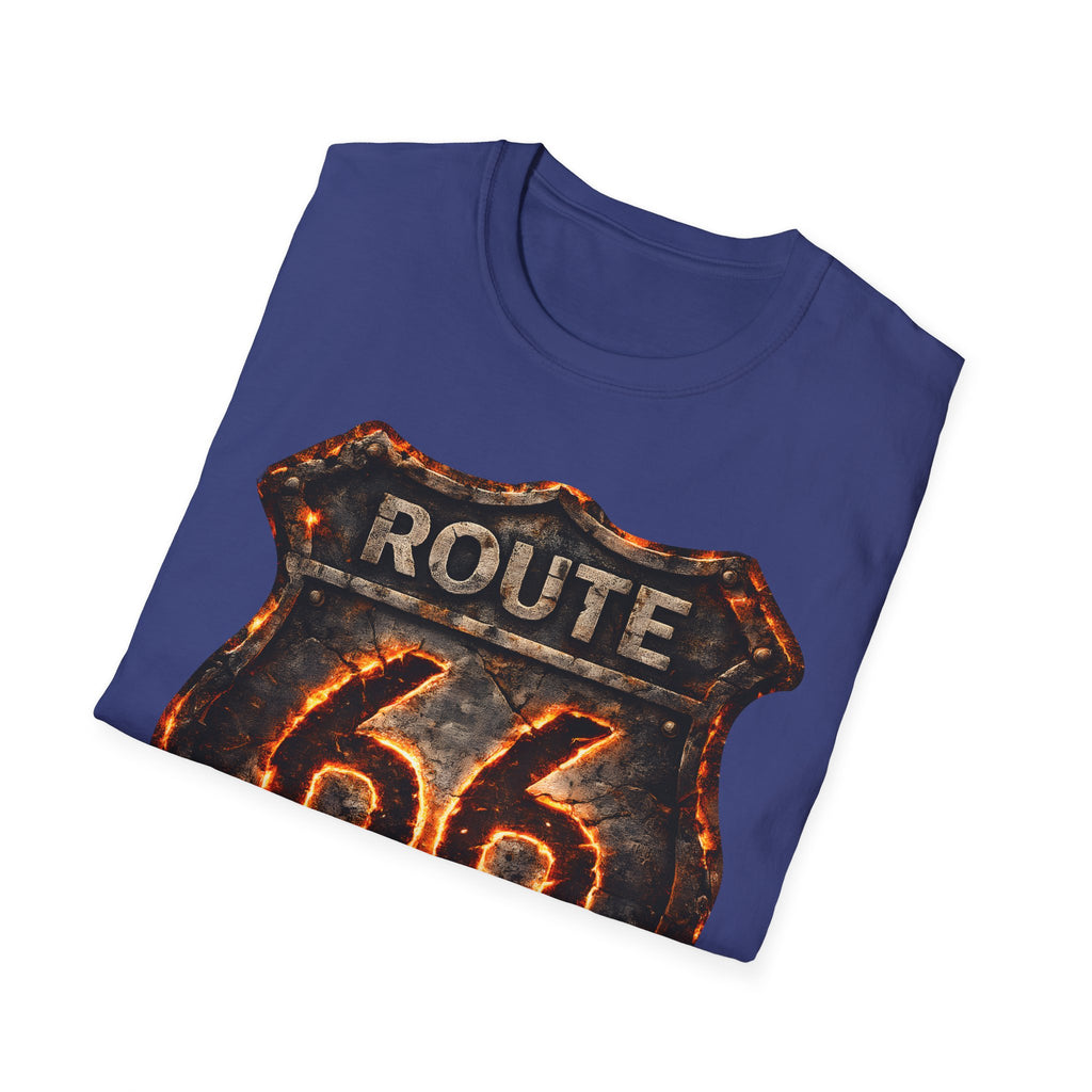 Vintage Route 66 Shield T-Shirt | Retro Road Trip Sign