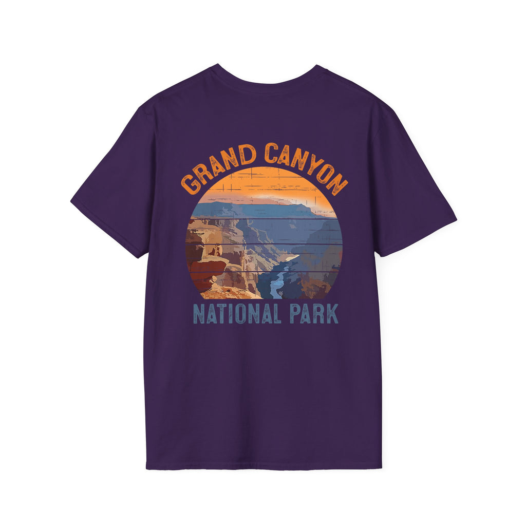 Grand Canyon Retro Sunset T-Shirt | Printed Front and Back National Park Landscape