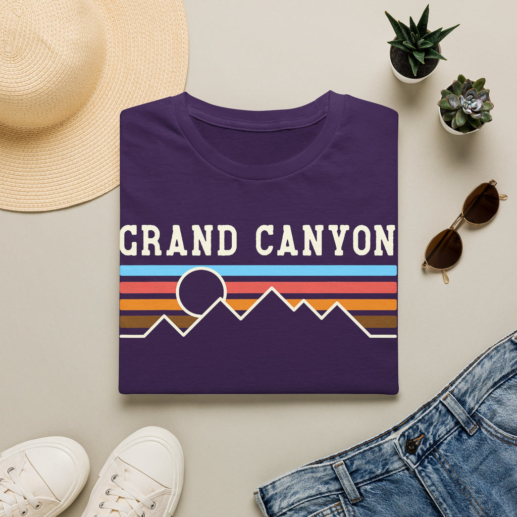 Grand Canyon Retro Sunset T-Shirt | Printed Front and Back National Park Landscape