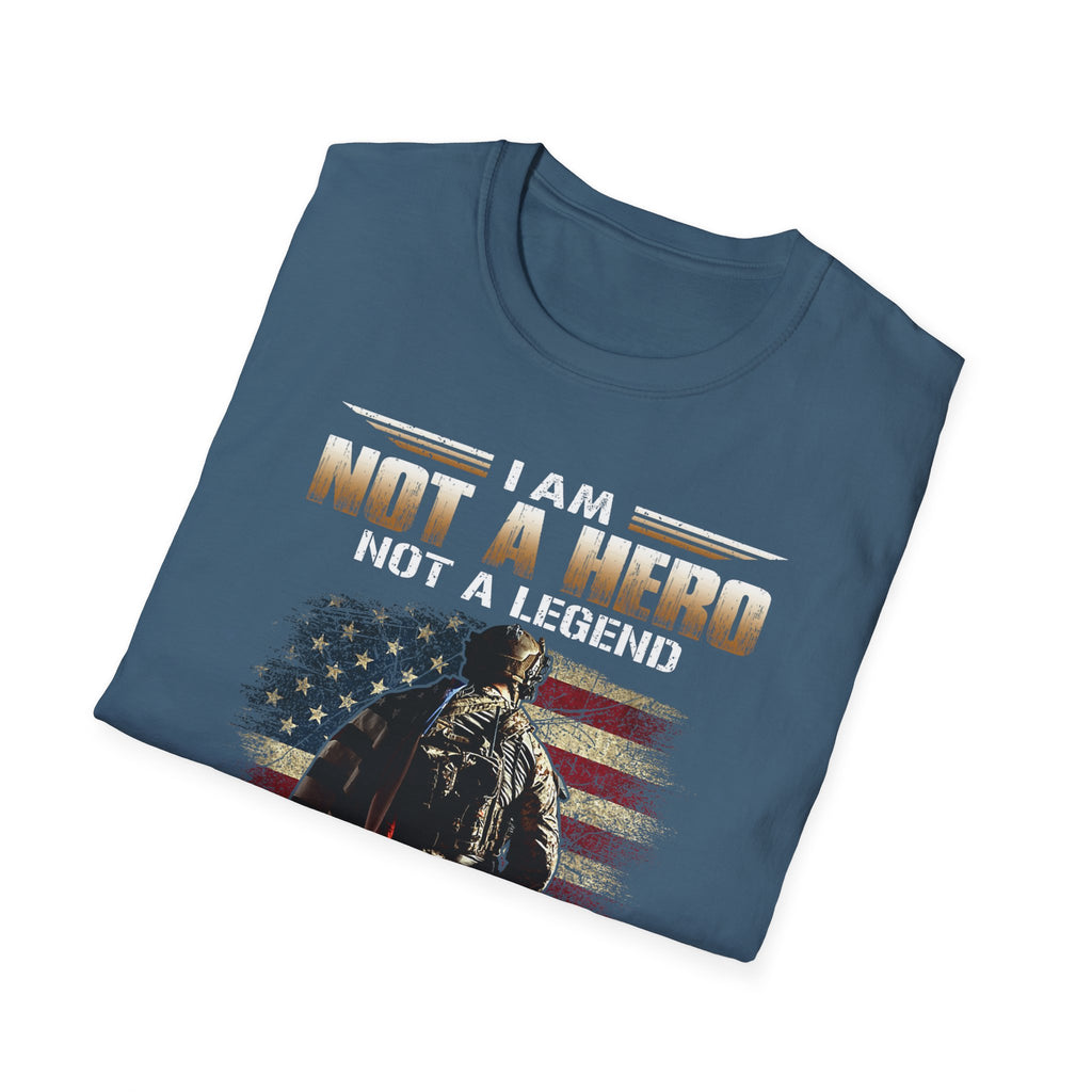I Am Not a Hero I Am a U.S. Veteran T-Shirt | American Flag Soldier Tee