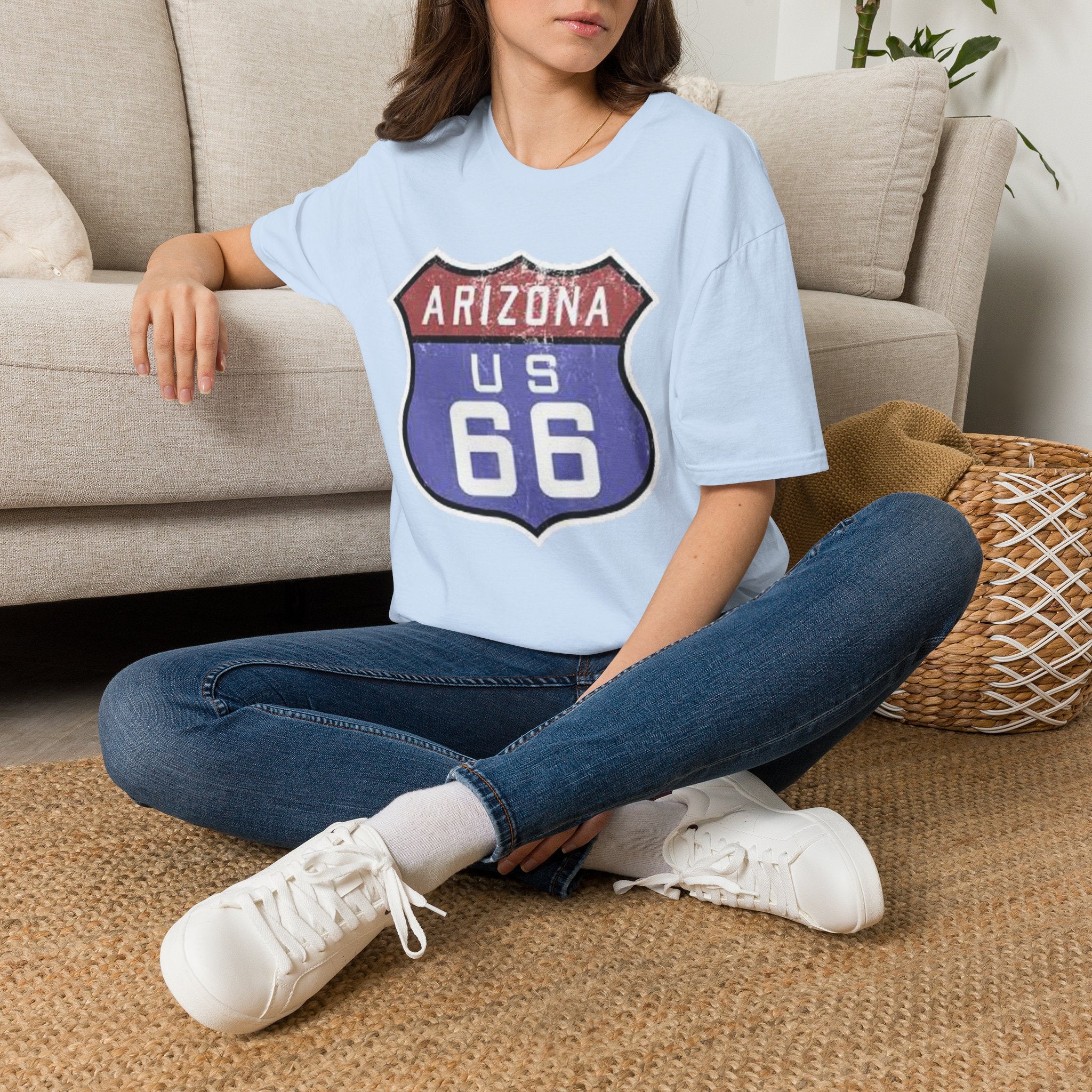 Arizona US 66 Shield T-Shirt | Route 66 Vintage Sign Tee