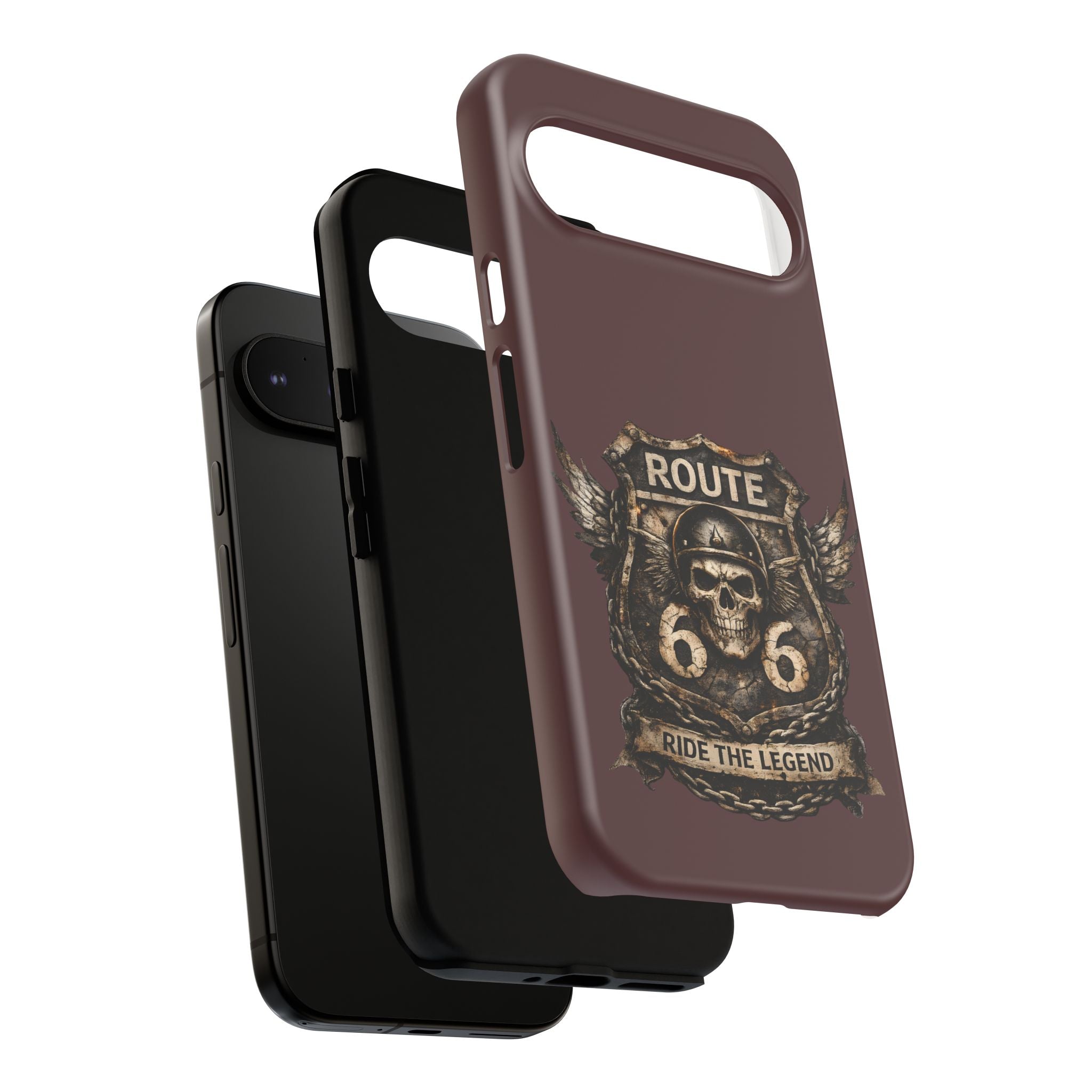 Route 66 Skull Helmet phone case | Motorcycle emblem, Ride the Legend