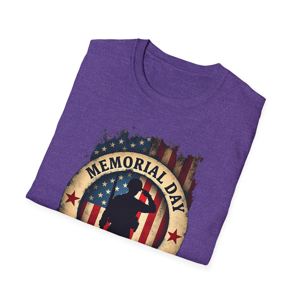Memorial Day Remember & Honor T-Shirt | Soldier Silhouette American Flag