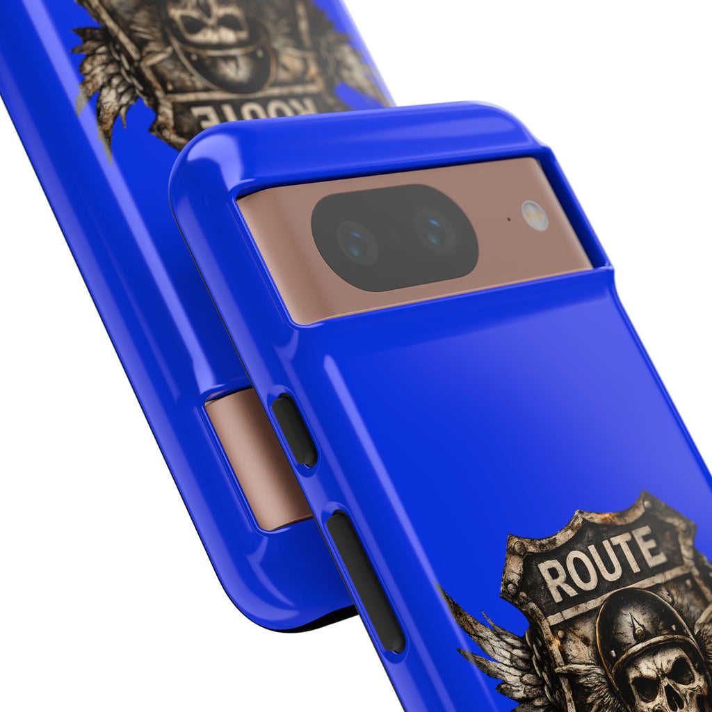 Route 66 Skull Helmet phone case | Motorcycle emblem, Ride the Legend