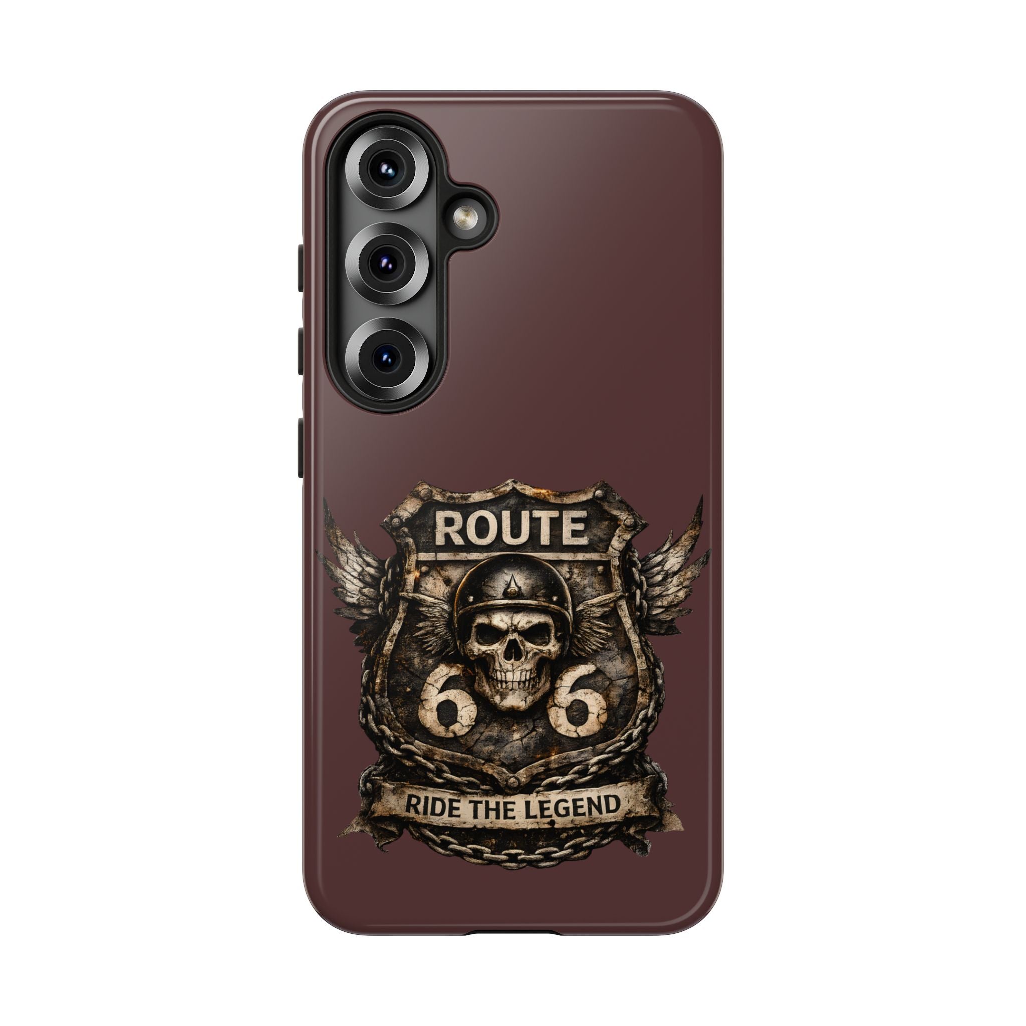 Route 66 Skull Helmet phone case | Motorcycle emblem, Ride the Legend