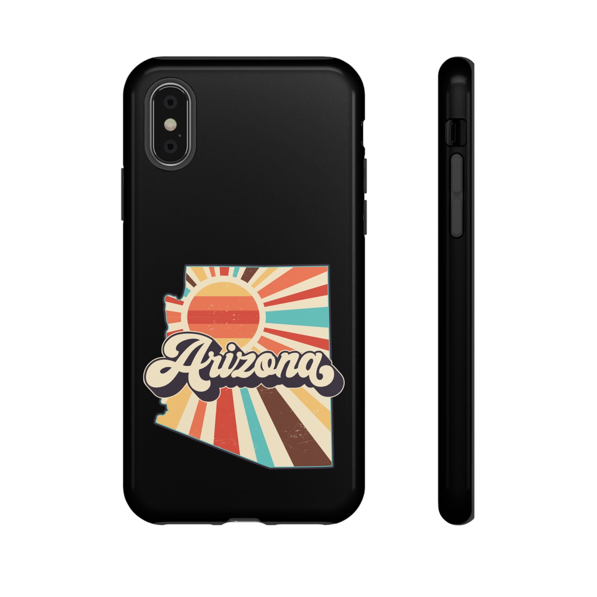Arizona State Outline Retro Sunset Phone Case | AZ Tough Case