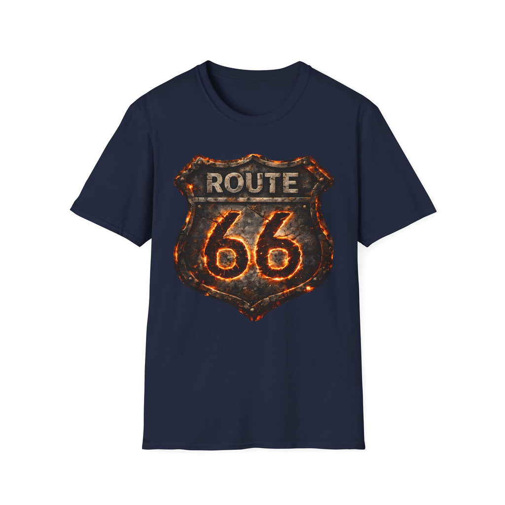 Vintage Route 66 Shield T-Shirt | Retro Road Trip Sign