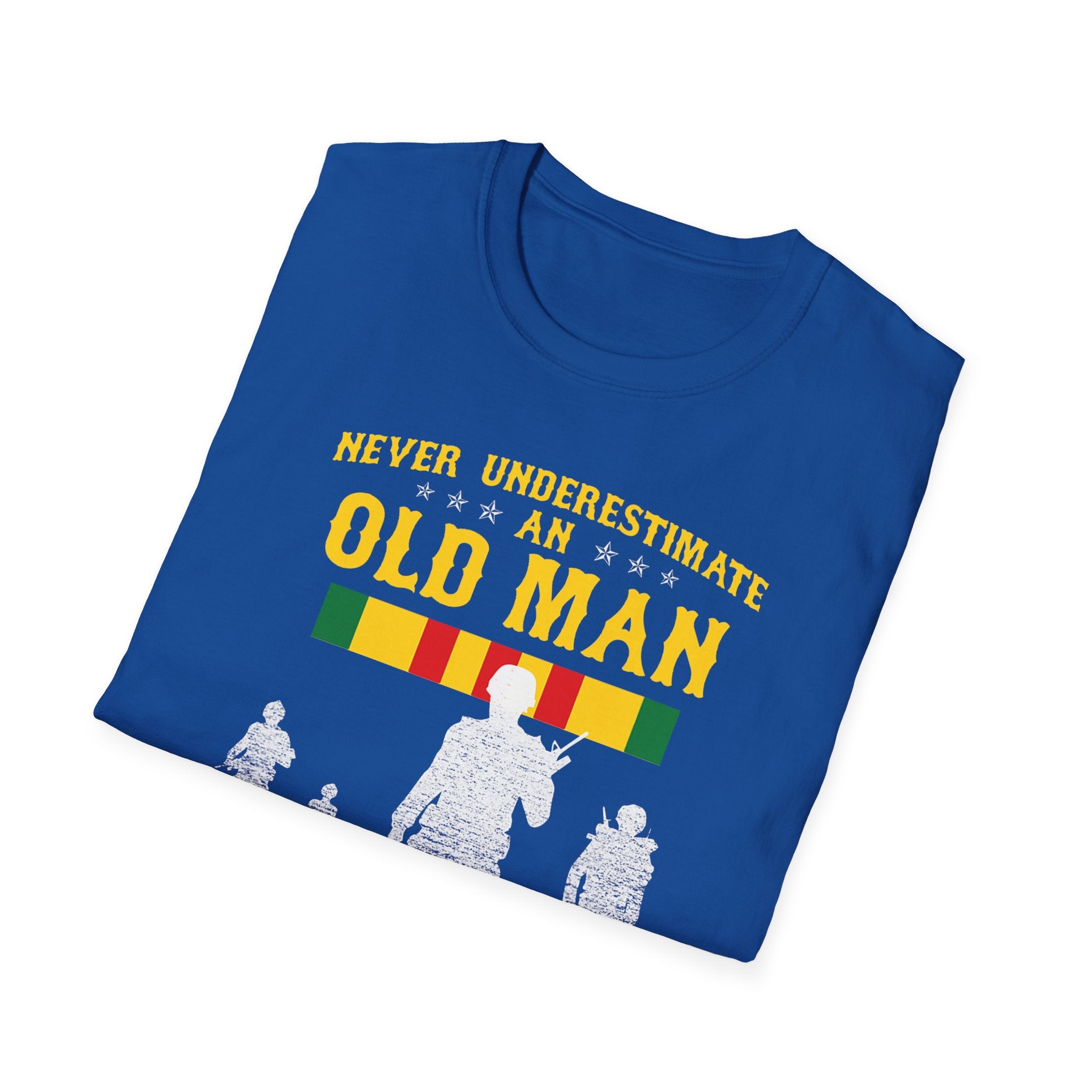 Never Underestimate an Old Man Who Is Also Vietnam Veteran T-Shirt | Military Tribute