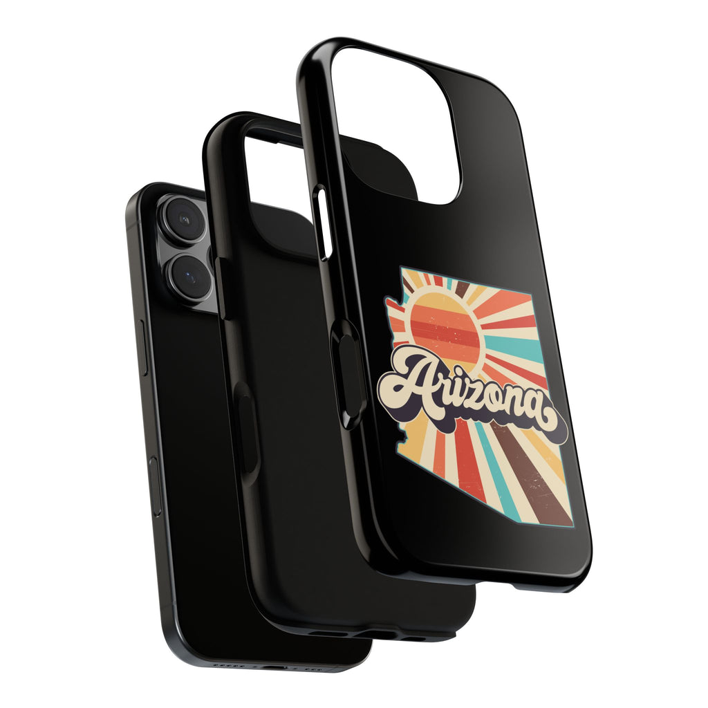 Arizona State Outline Retro Sunset Phone Case | AZ Tough Case