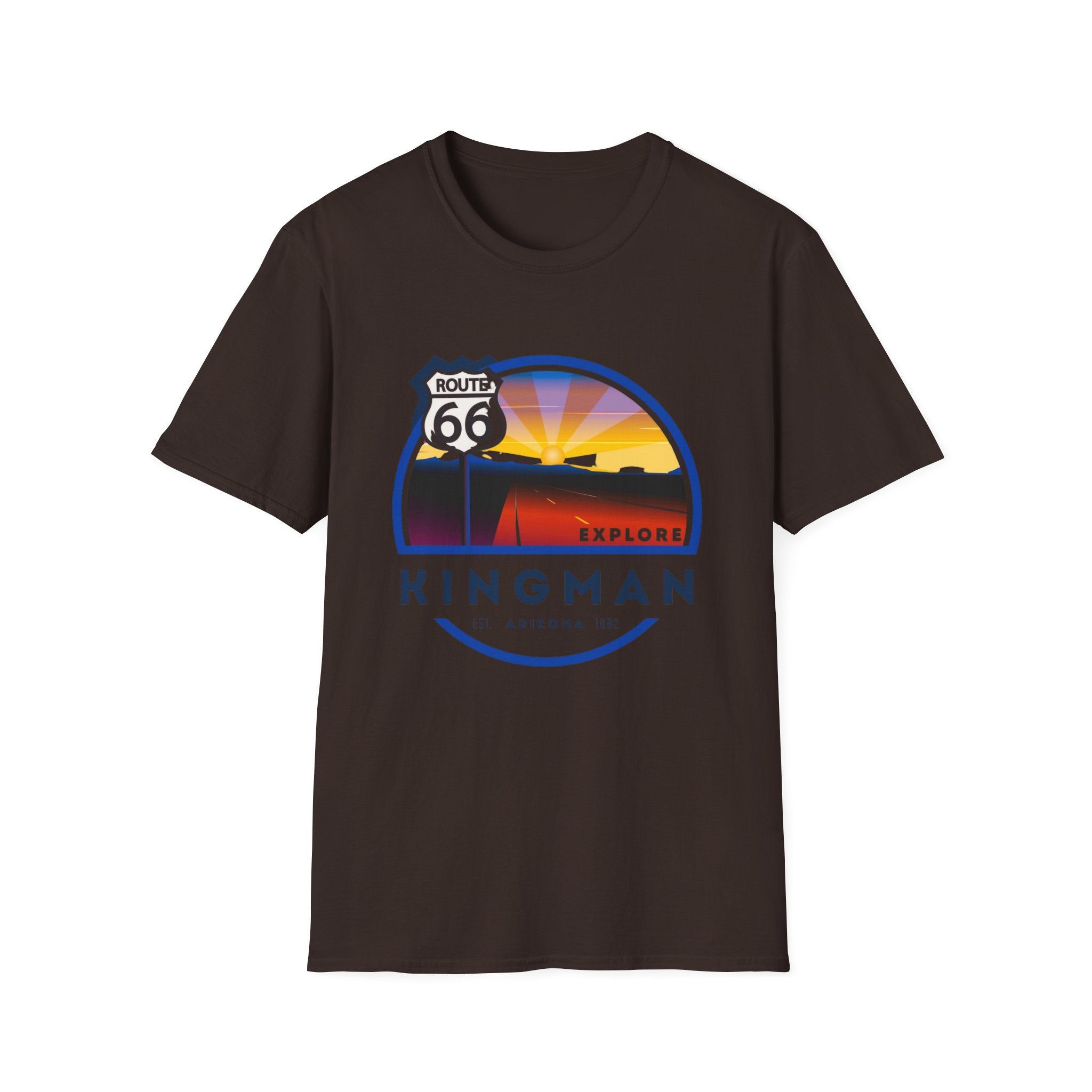 Route 66 City of Kingman Arizona Softstyle T-Shirt, Men Women Unisex Tee, Travel Souvenir Shirt, Vintage Road Trip Graphic Top, Retro