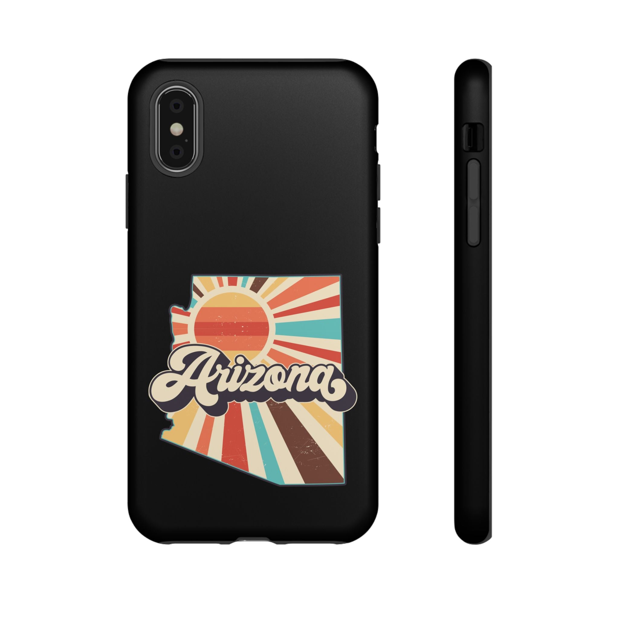Arizona State Outline Retro Sunset Phone Case | AZ Tough Case