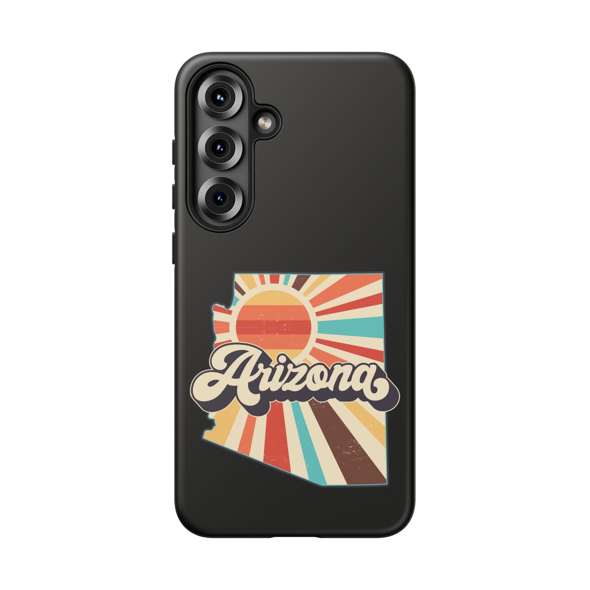 Arizona State Outline Retro Sunset Phone Case | AZ Tough Case
