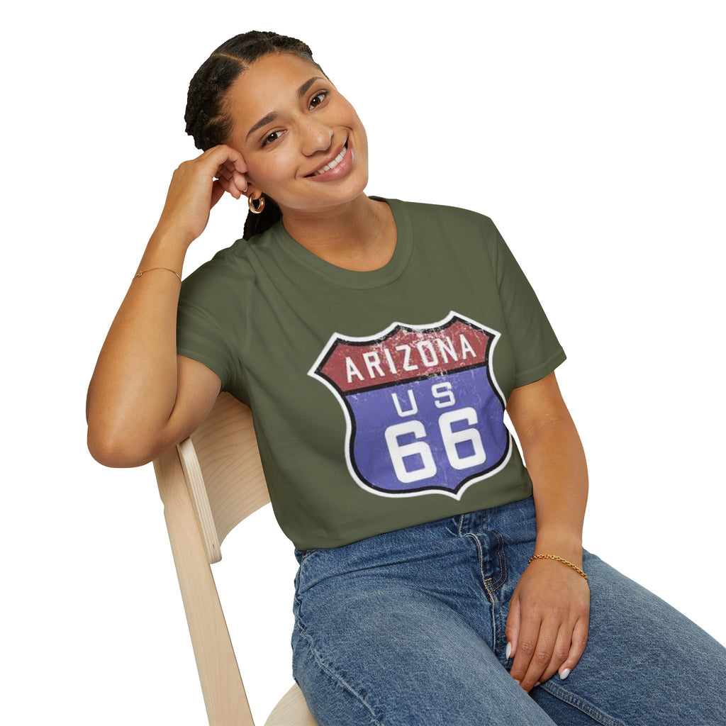 Arizona US 66 Shield T-Shirt | Route 66 Vintage Sign Tee