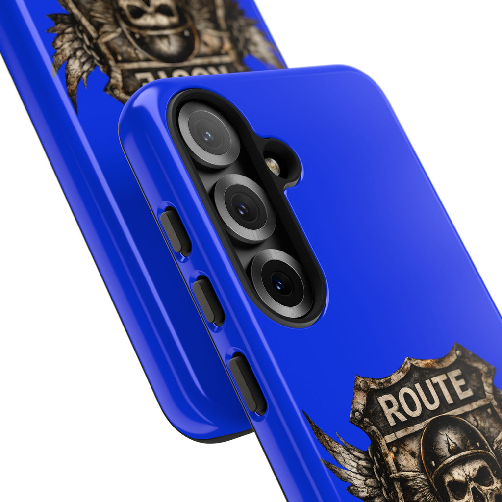 Route 66 Skull Helmet phone case | Motorcycle emblem, Ride the Legend