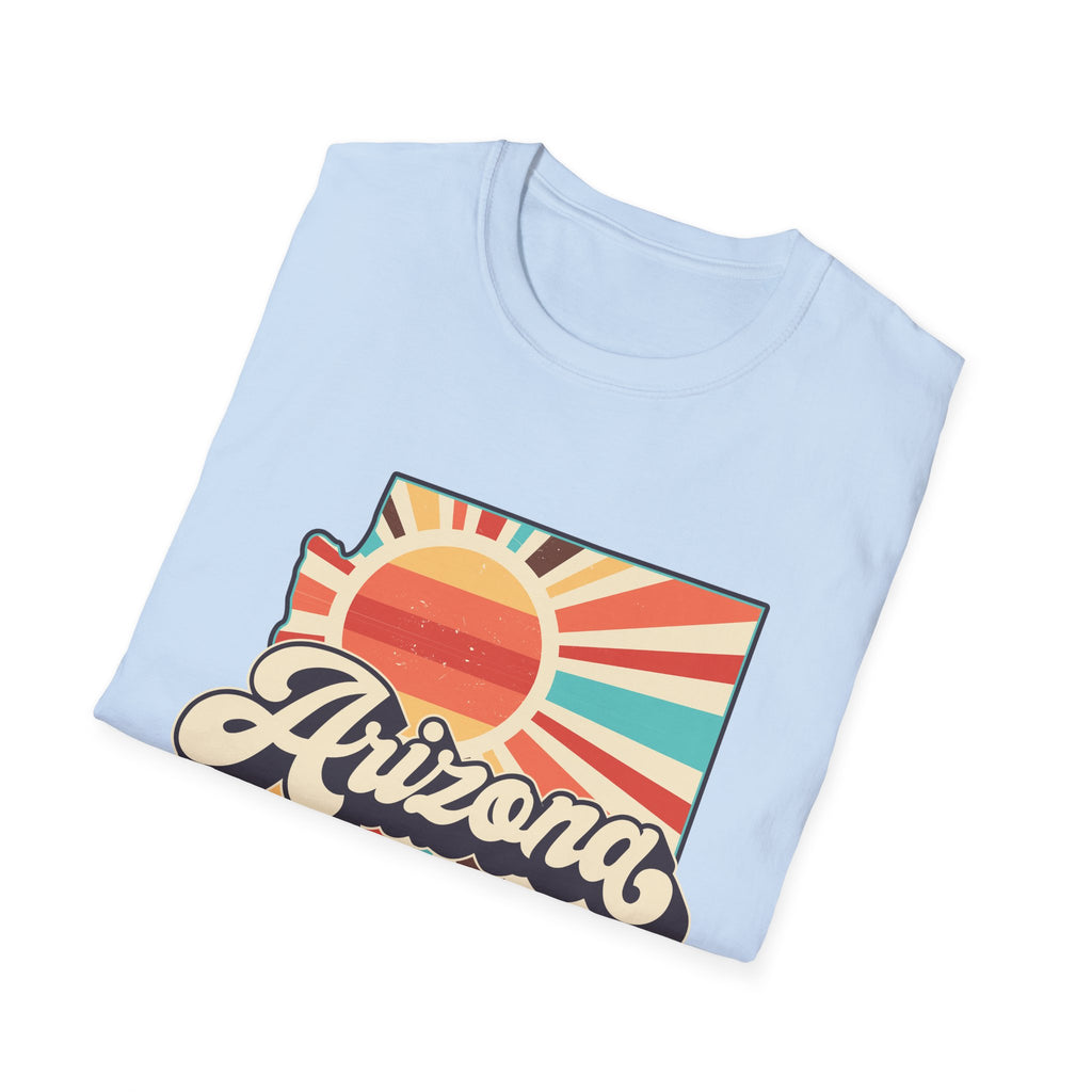 Arizona Retro Sunset T-Shirt | AZ State Map Vintage Rays