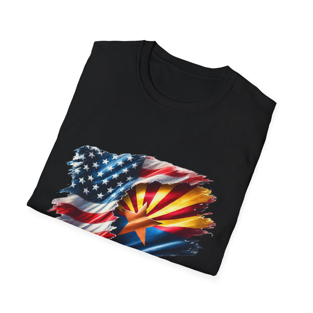 Arizona Flag with American Flag T-Shirt | Patriotic State Pride Tee