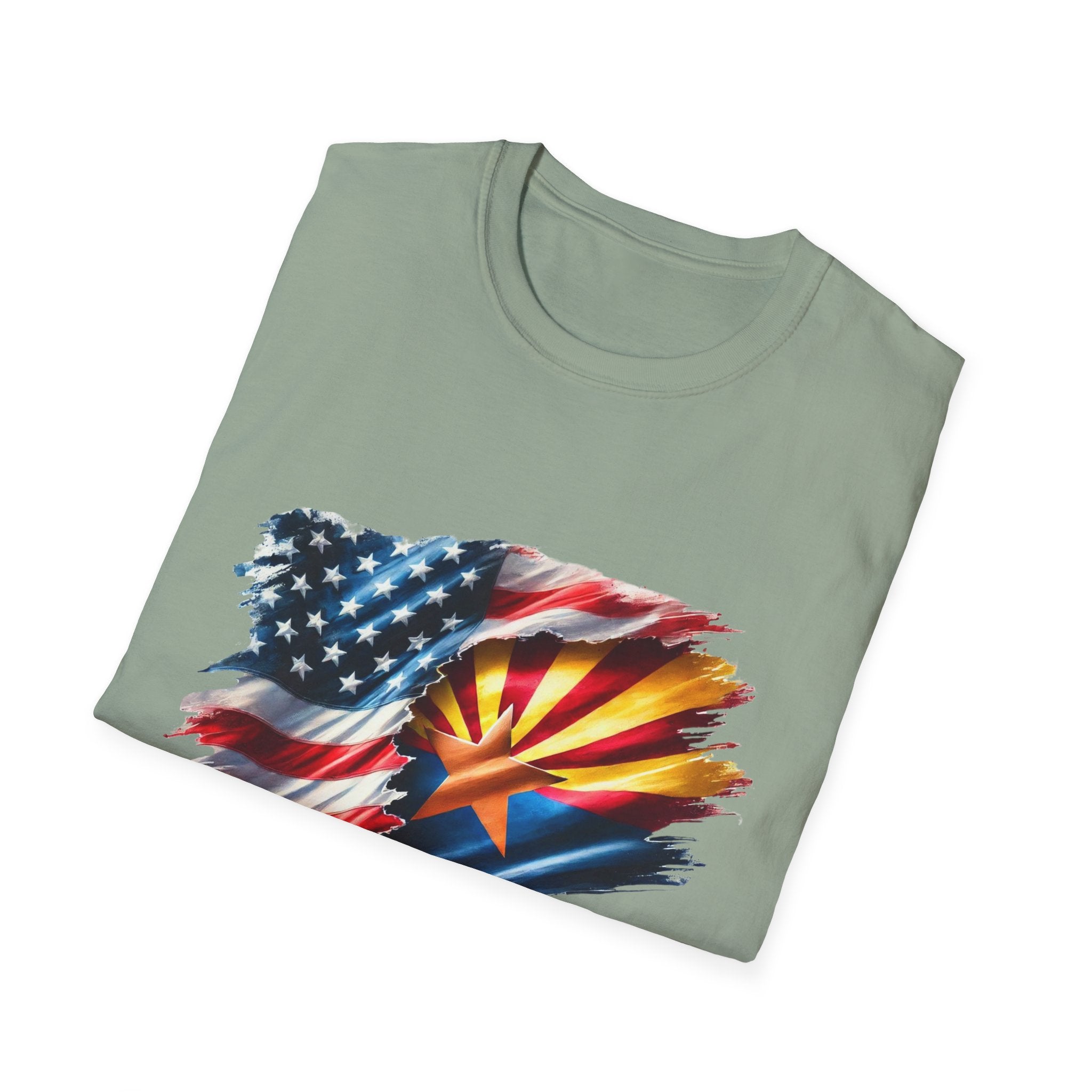 Arizona Flag with American Flag T-Shirt | Patriotic State Pride Tee
