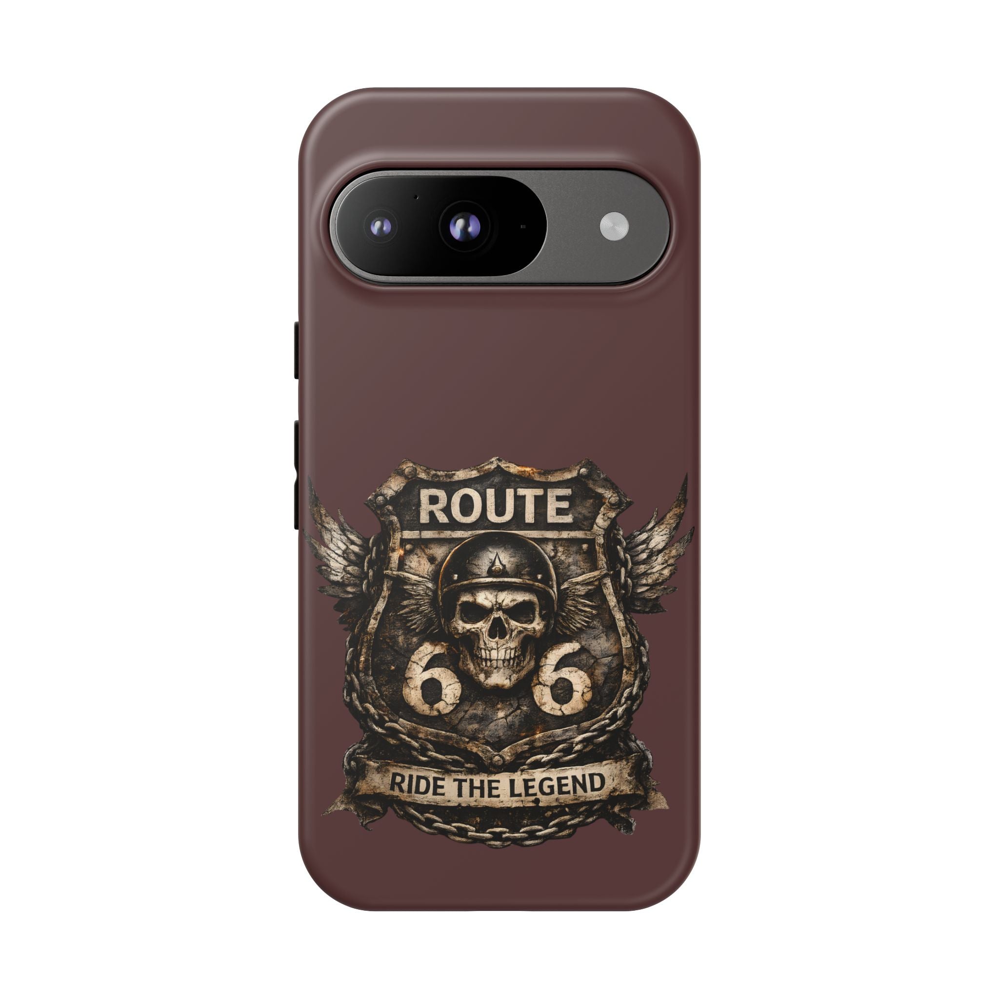 Route 66 Skull Helmet phone case | Motorcycle emblem, Ride the Legend