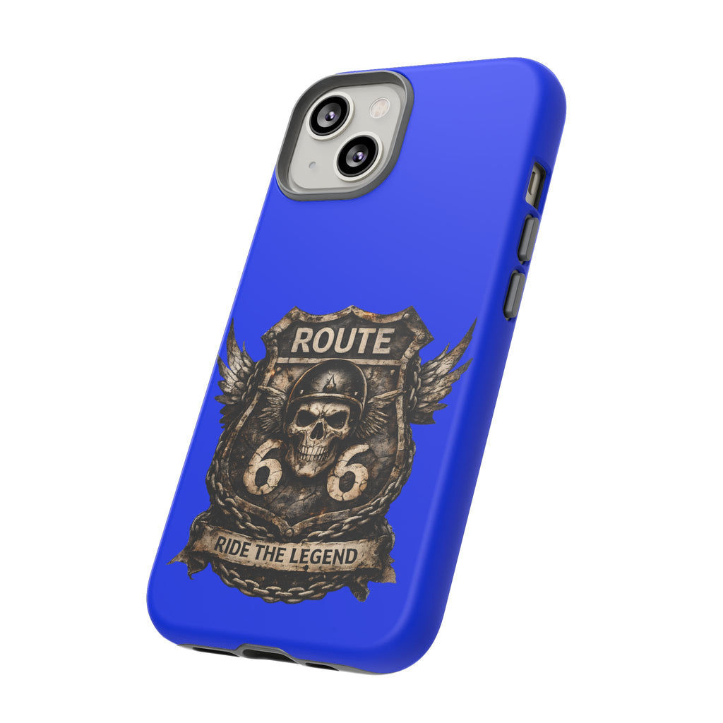 Route 66 Skull Helmet phone case | Motorcycle emblem, Ride the Legend
