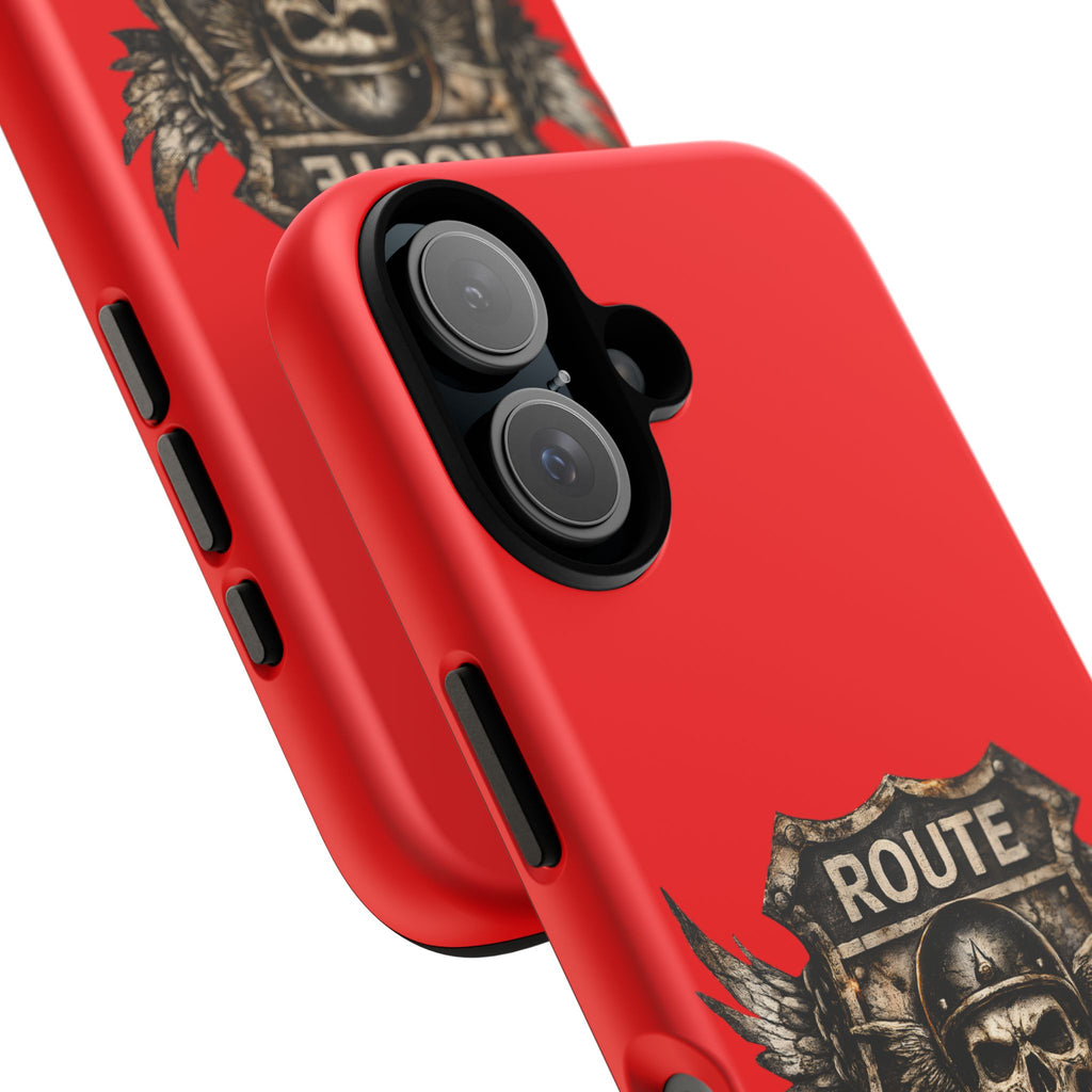 Route 66 Skull Helmet phone case | Motorcycle emblem, Ride the Legend
