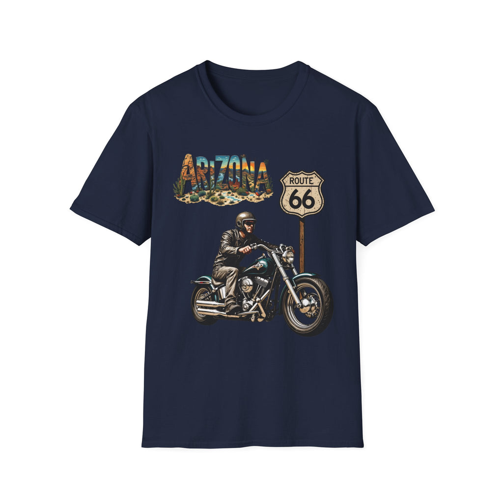 Arizona Route 66 Motorcycle T-Shirt | Biker Road Trip Tee