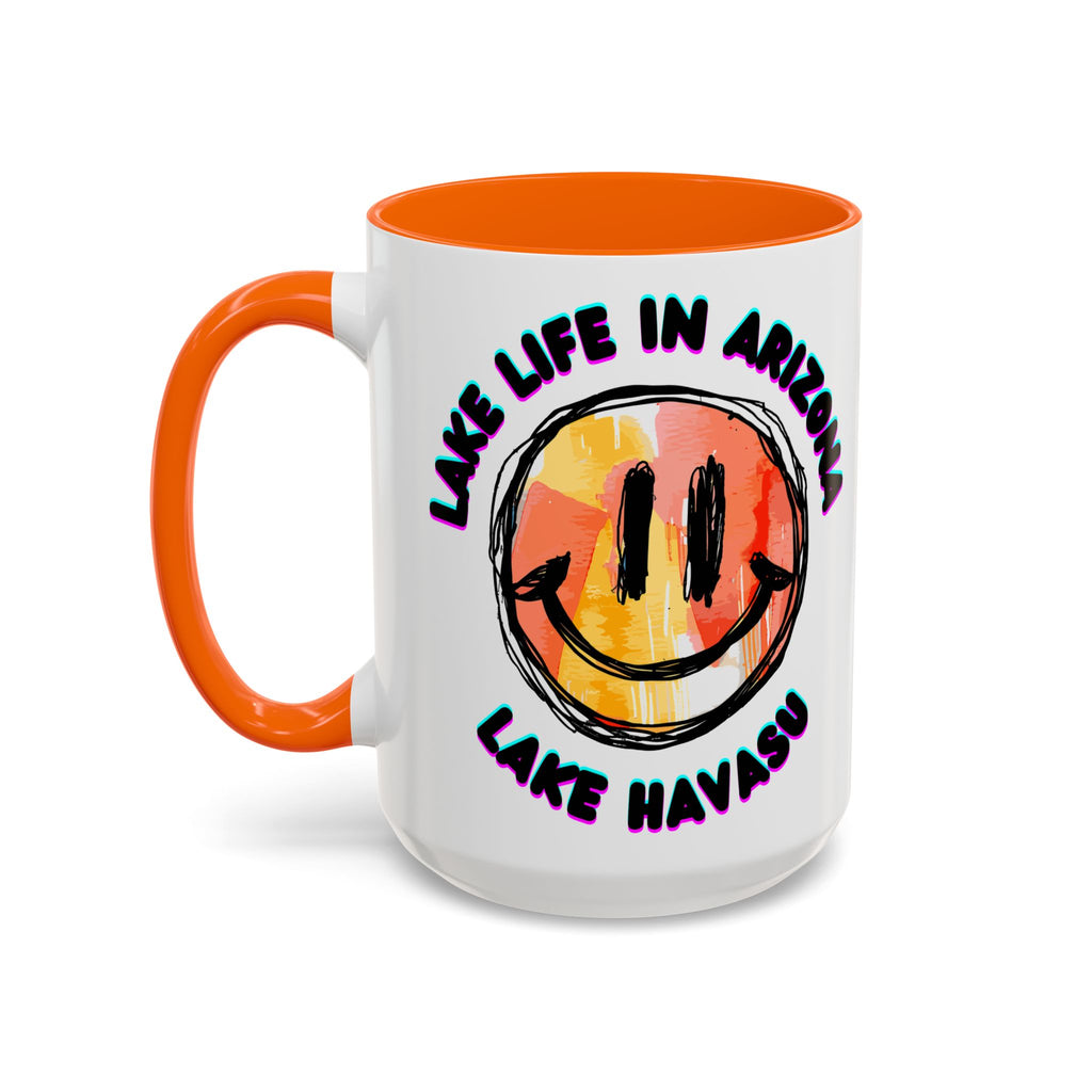 Lake Life in Arizona Smiley Mug | Lake Havasu Accent Coffee Mug