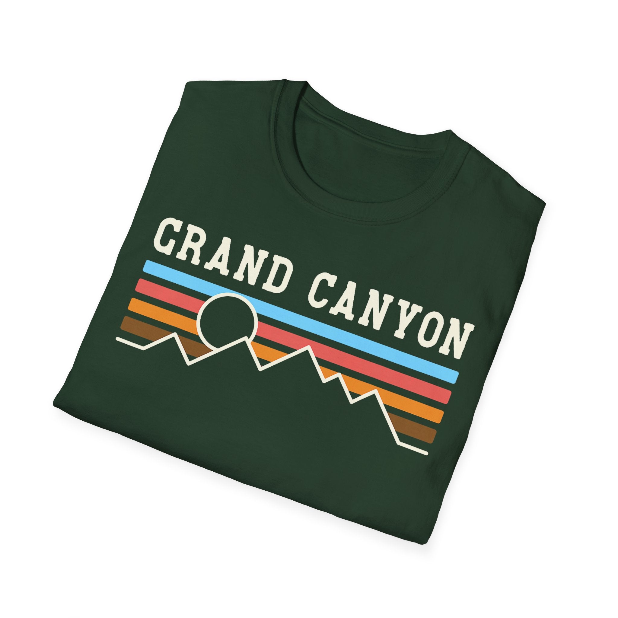Grand Canyon Retro Sunset T-Shirt | Printed Front and Back National Park Landscape