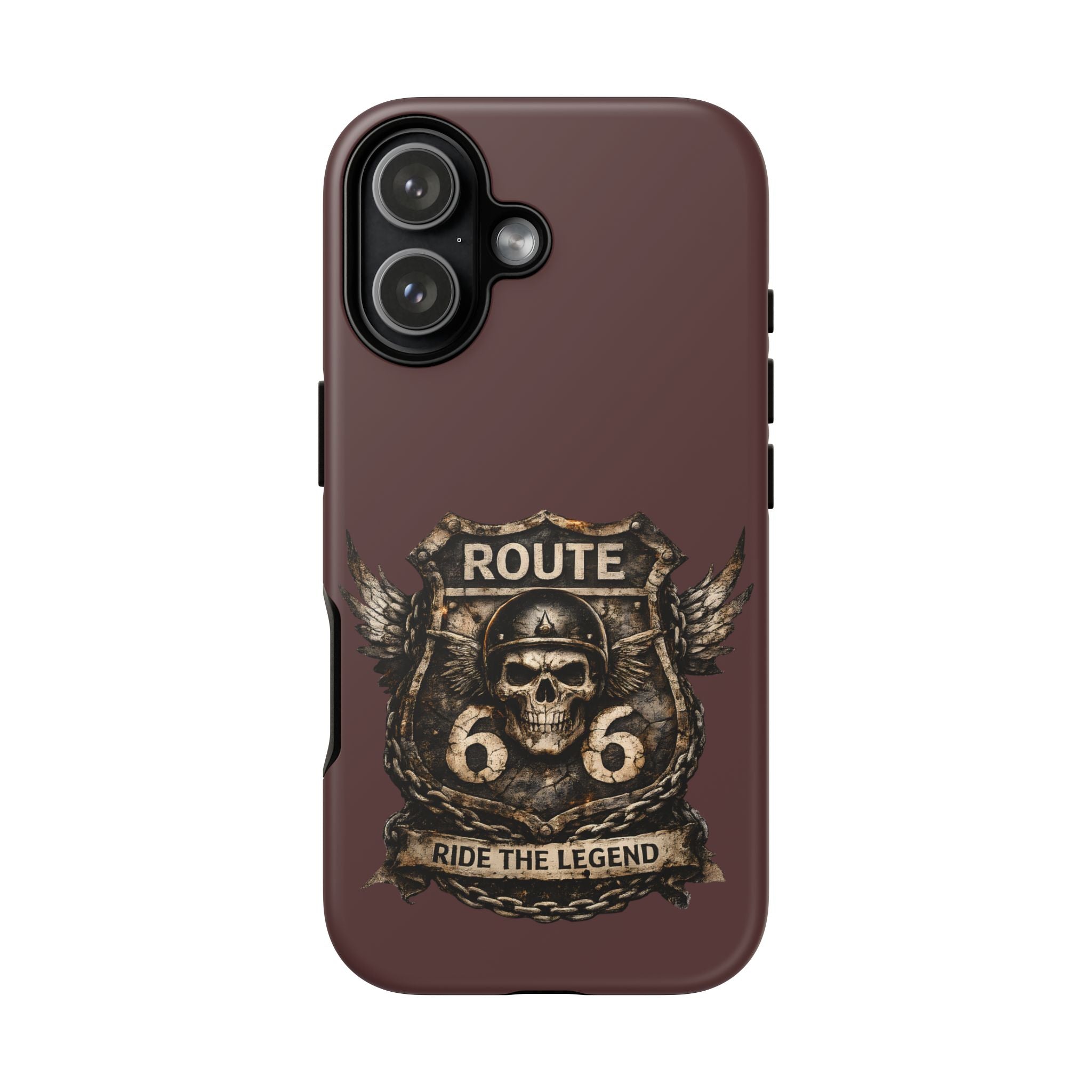 Route 66 Skull Helmet phone case | Motorcycle emblem, Ride the Legend