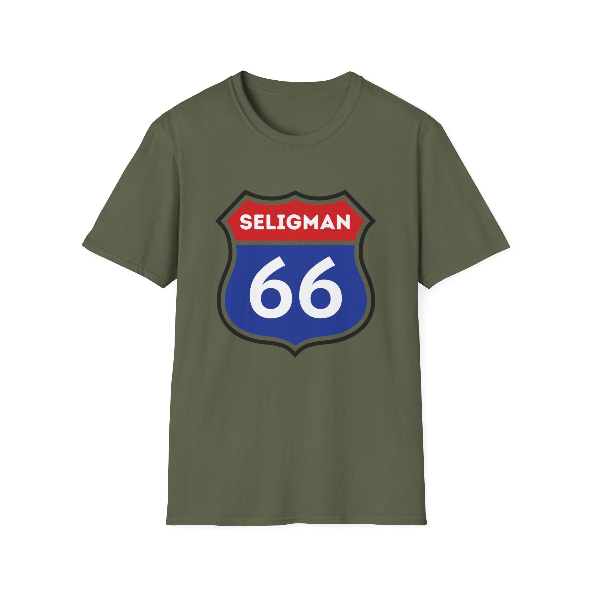 Seligman 66 Shield T-Shirt | Route 66 Roadsign Tee
