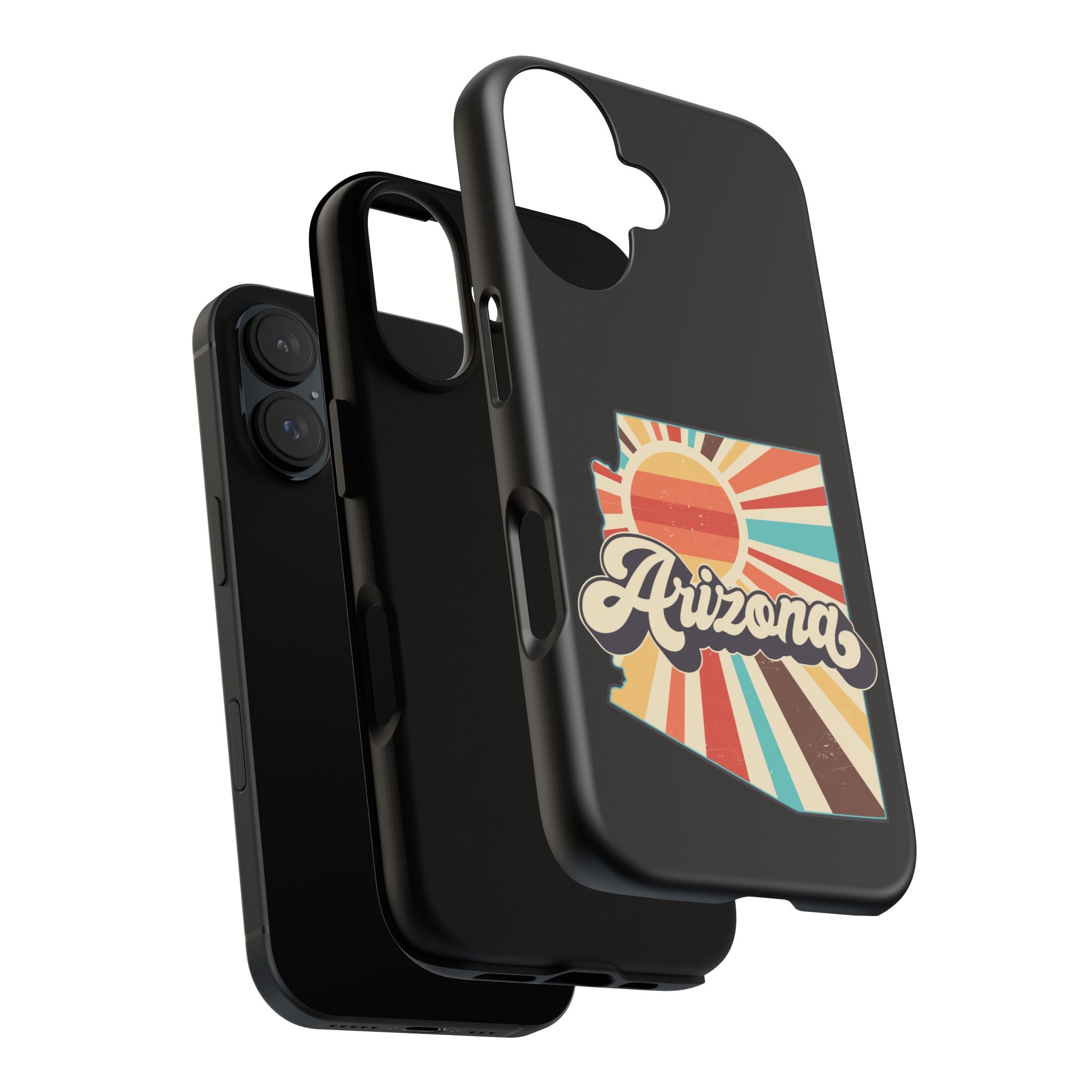 Arizona State Outline Retro Sunset Phone Case | AZ Tough Case