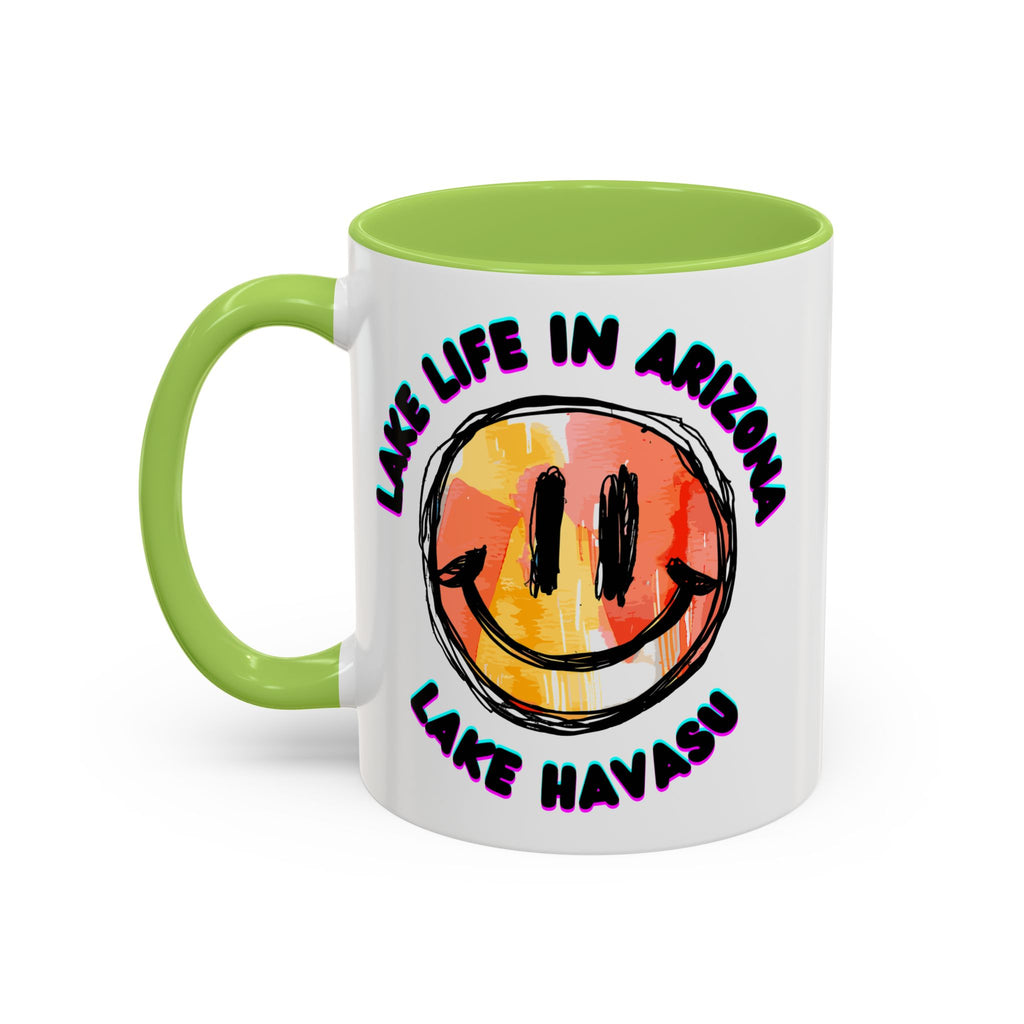 Lake Life in Arizona Smiley Mug | Lake Havasu Accent Coffee Mug