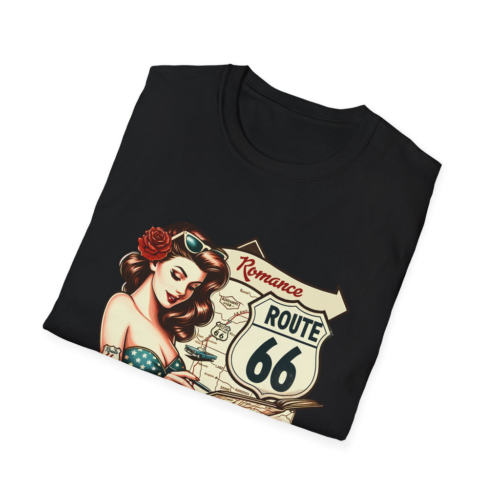 Pinup Girl Route 66 T-Shirt | Vintage Roadtrip Retro Sign
