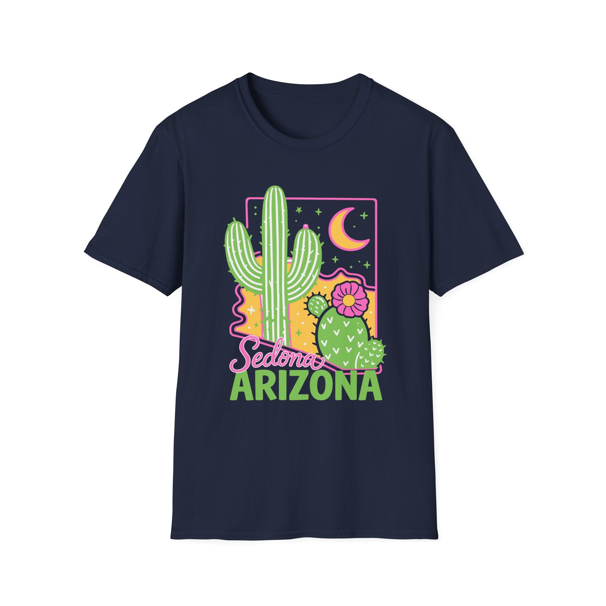 Sedona Arizona Cactus Graphic T-Shirt | Desert Floral Tee